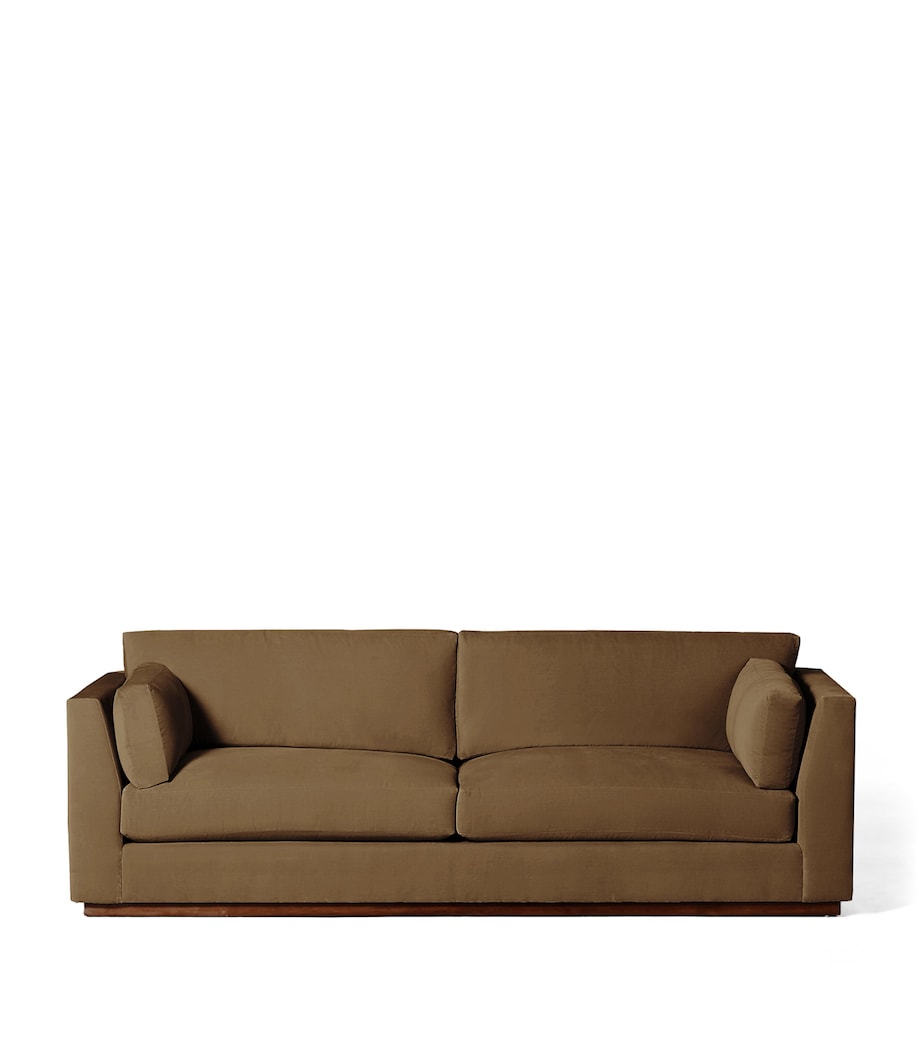 Maple and Velvet Desert 2-Seater Sofa MEDIUM MAHOGANY Image 5