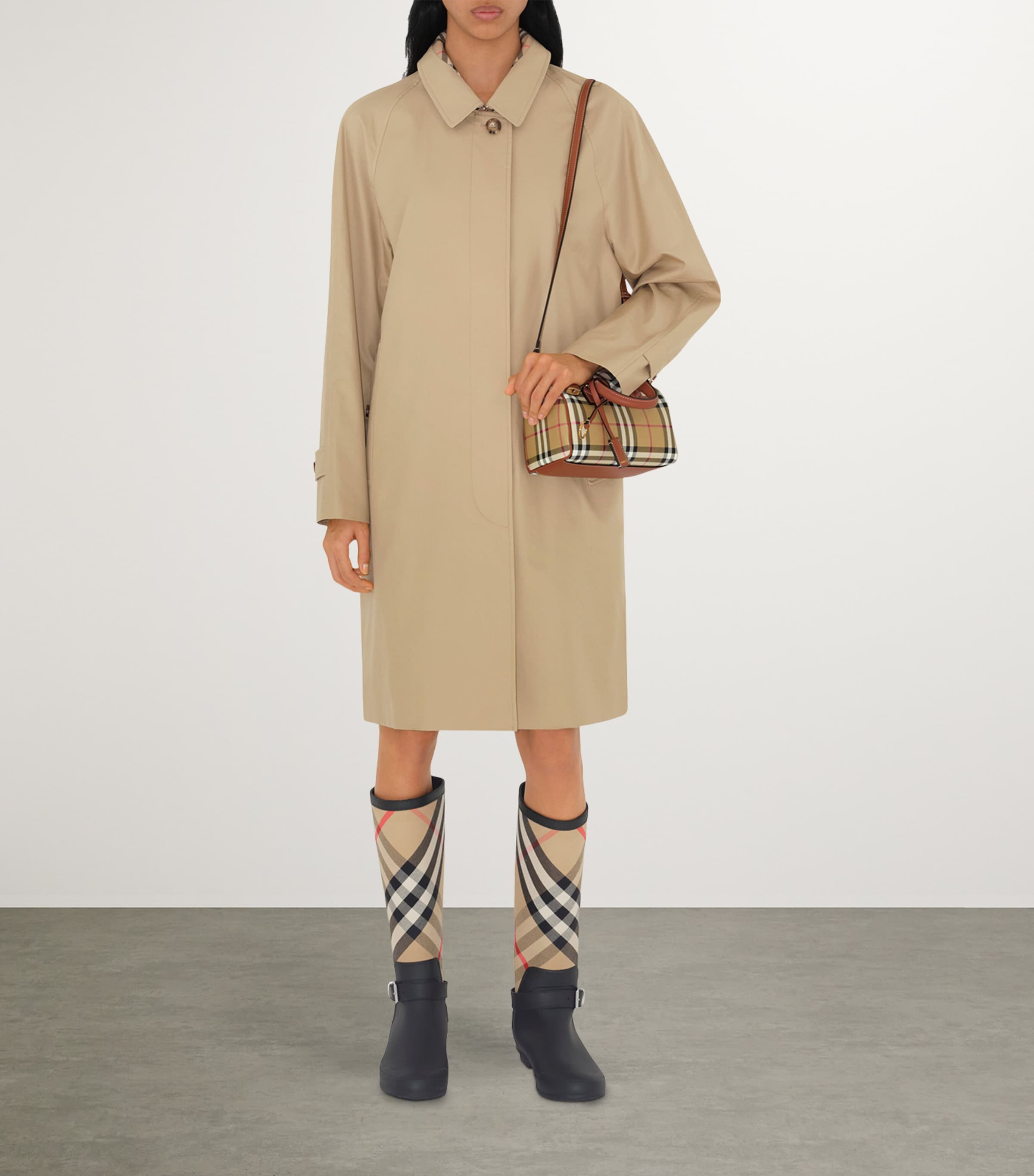 Mini Check Holdall VNTG CHK/BRIAR BROWN Image 3