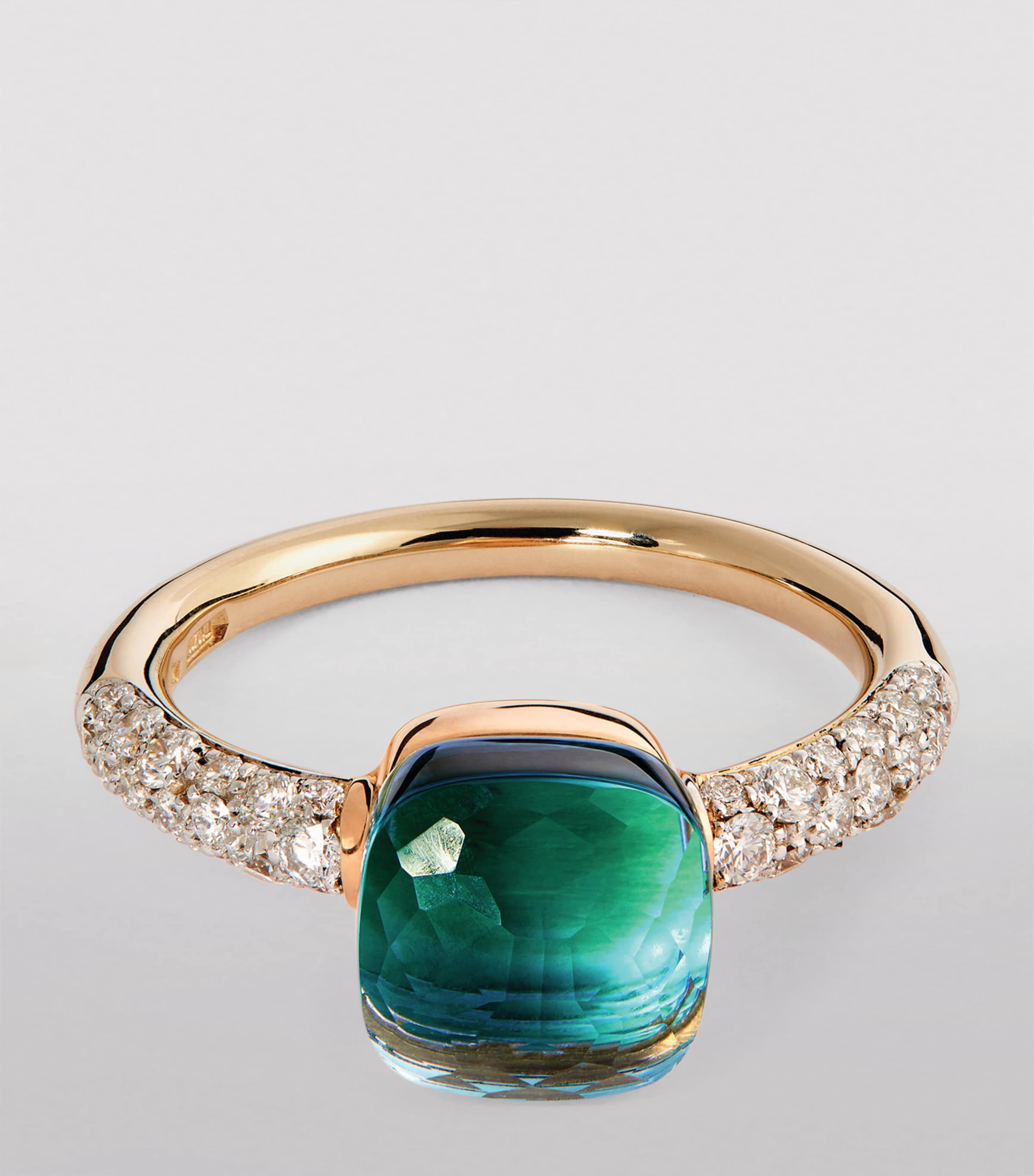 Pomellato Rose Gold, Topaz and Agate Nudo Petit Ring Image 3