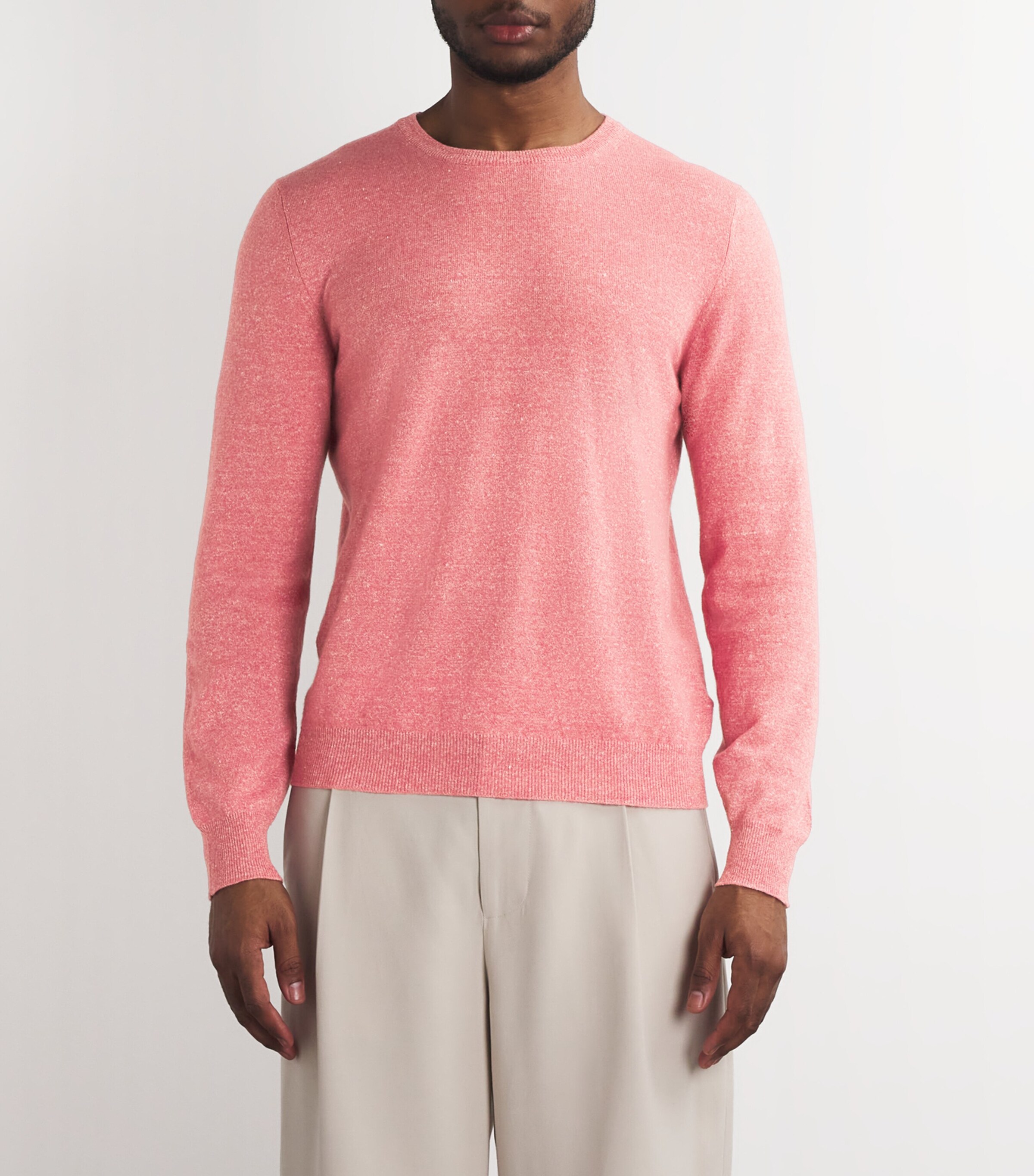 Fedeli Mens Cashmere-Linen Sweater Image 3