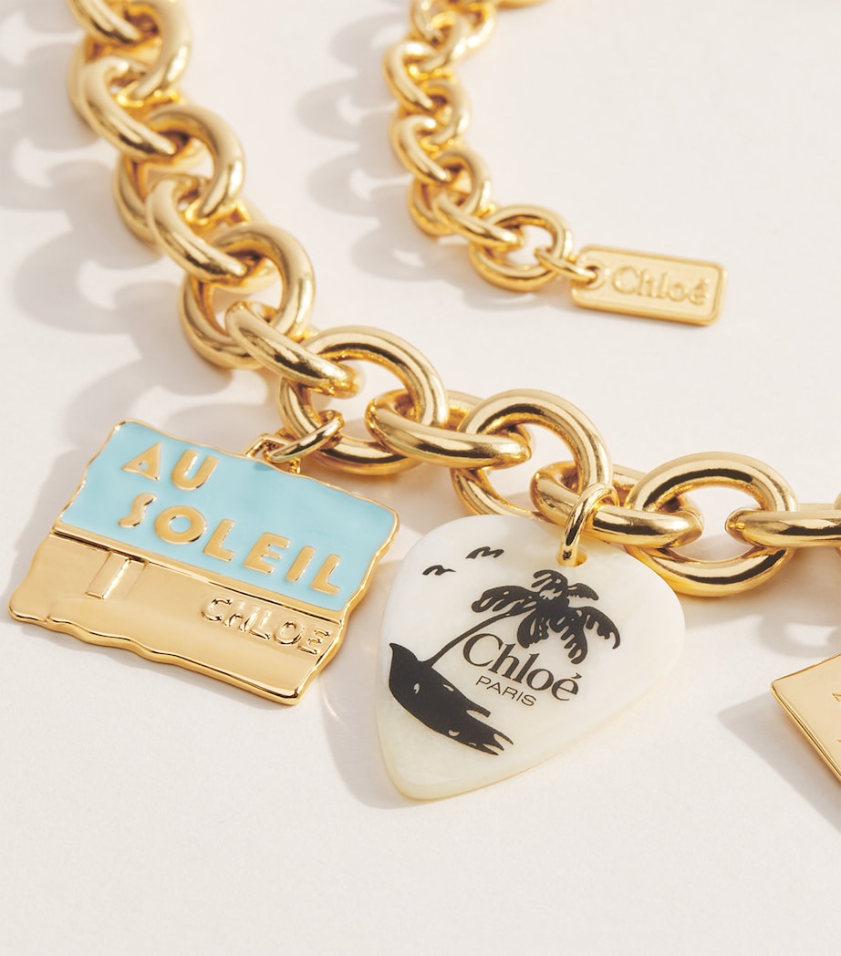 Chloé Chloé Postcards Chain Necklace Gold Image 3
