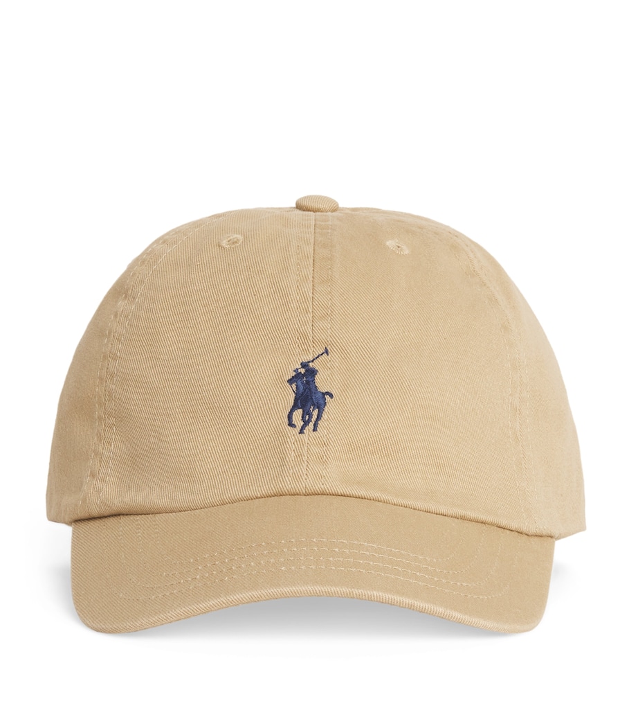 Cotton Polo Pony Baseball Cap CLASSIC KHAKI Image 1
