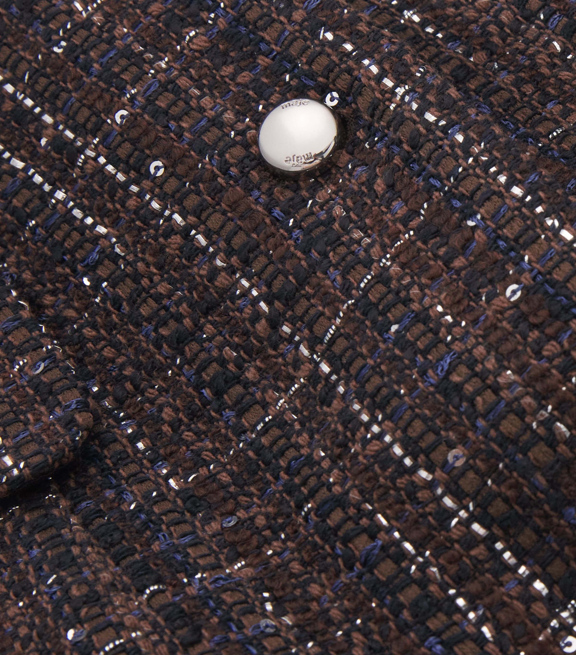 Tweed Mini Dress BROWN Image 5