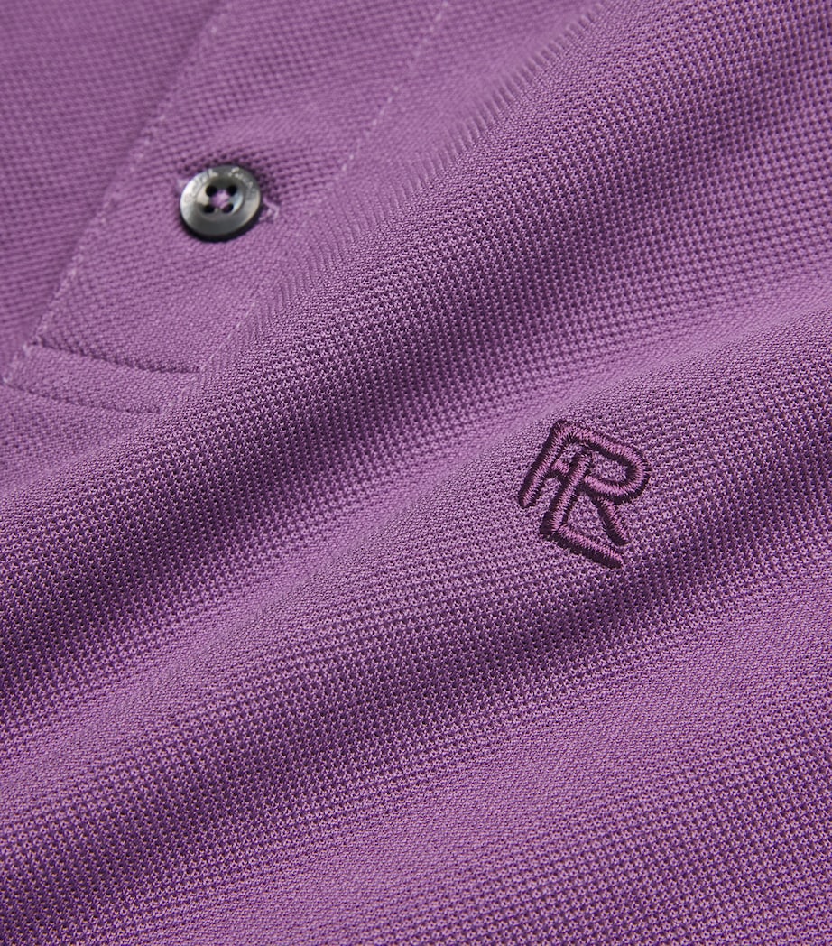 Cotton Embroidered Polo Shirt FIG PURPLE Image 5