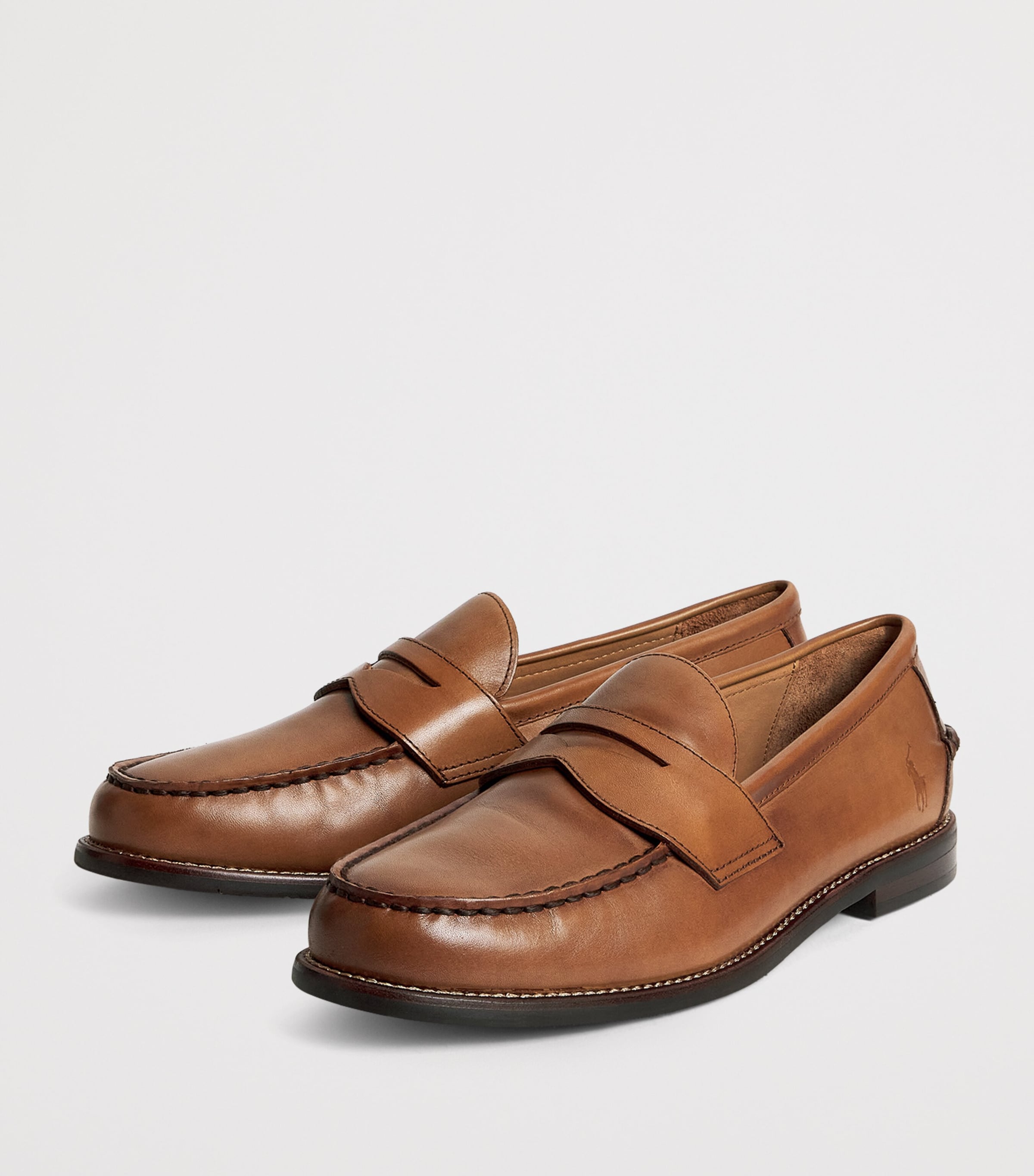 Polo Ralph Lauren Brown Leather Penny Loafers | Harrods US