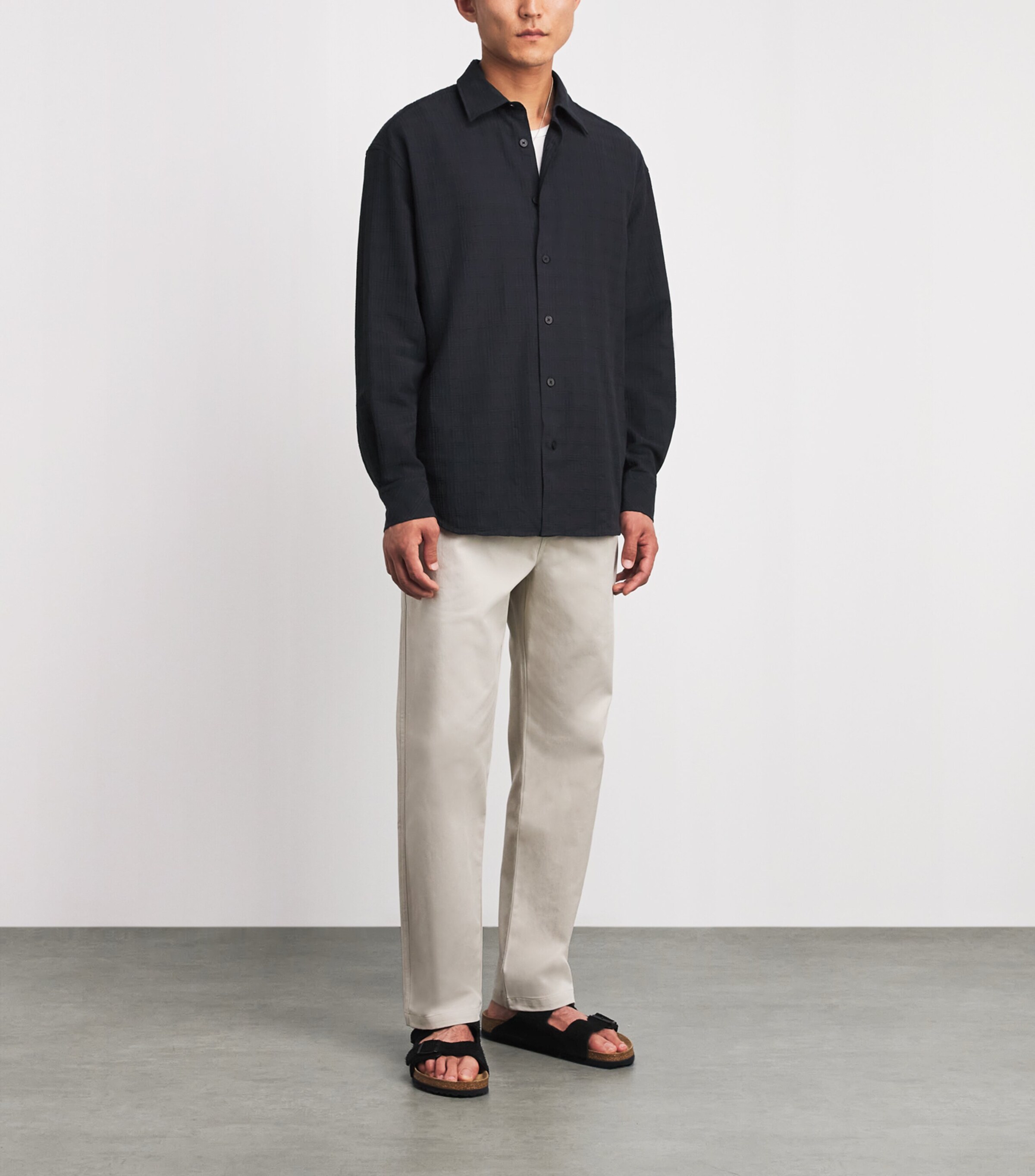 Samsøe Samsøe Mens Saluan Check Shirt Black Image 2