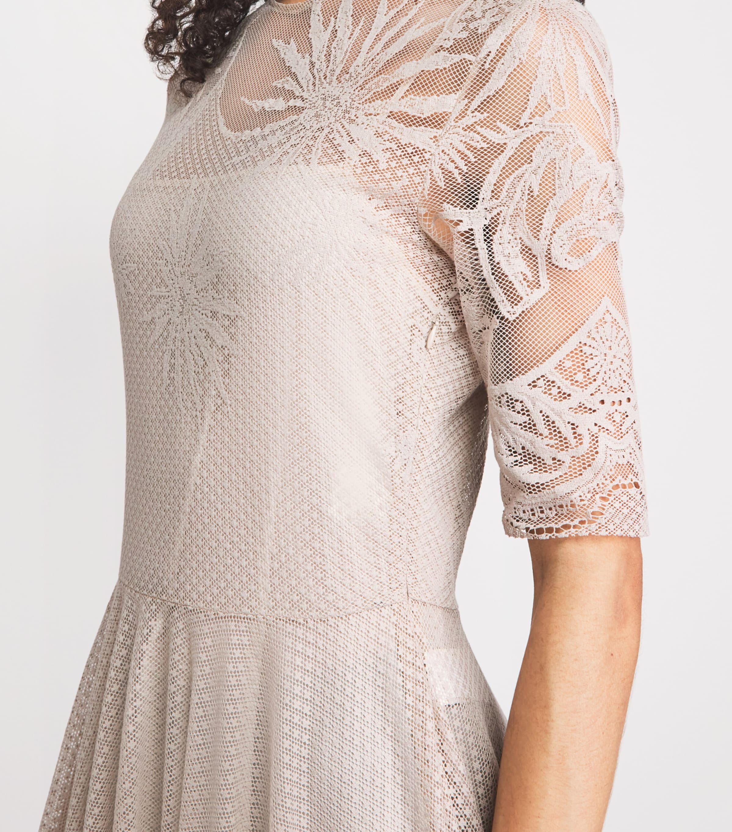 Fabiana Filippi Womens Lace Jacquard Midi Dress Casha Image 3