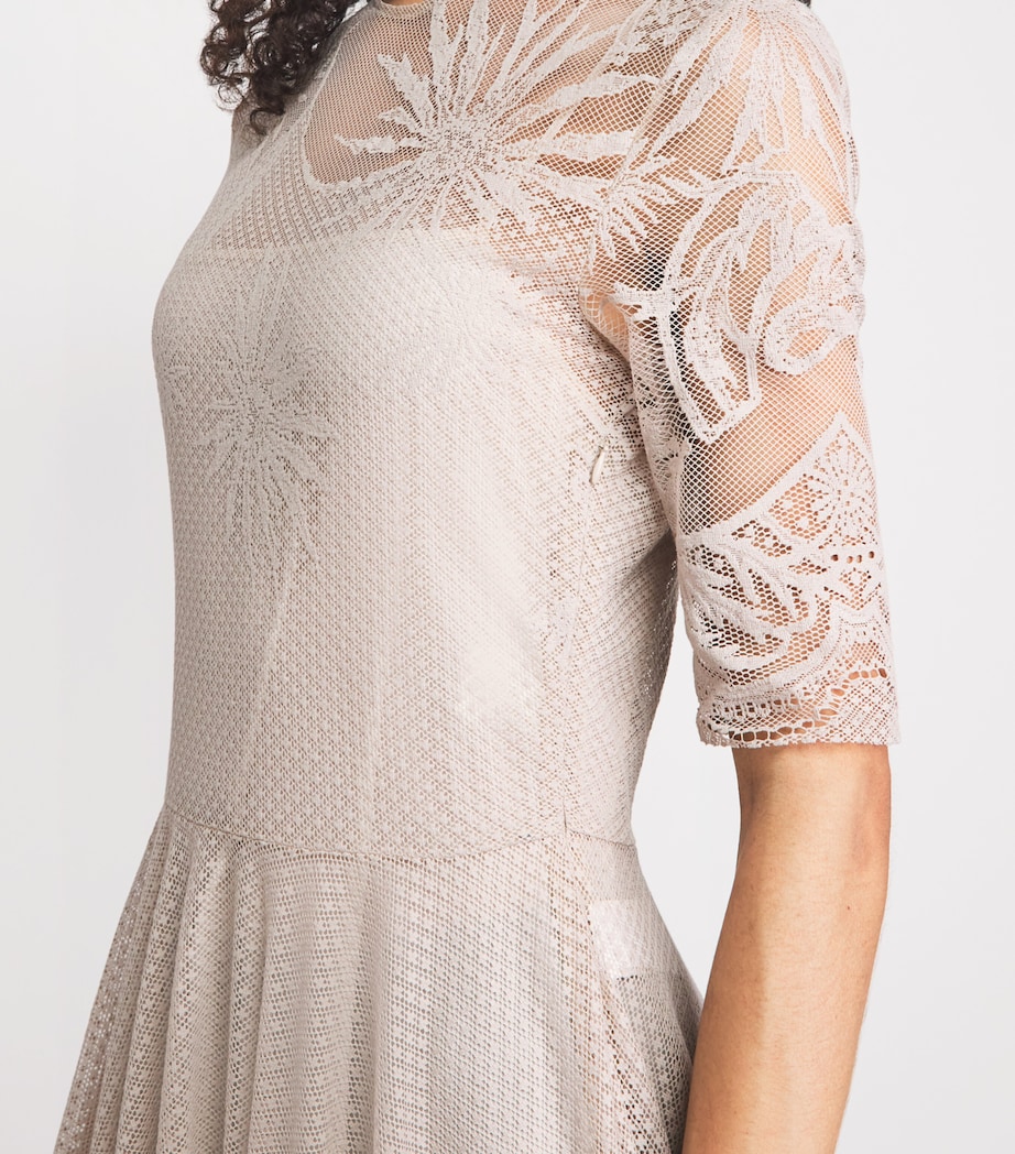 Fabiana Filippi Womens Lace Jacquard Midi Dress Casha Image 3