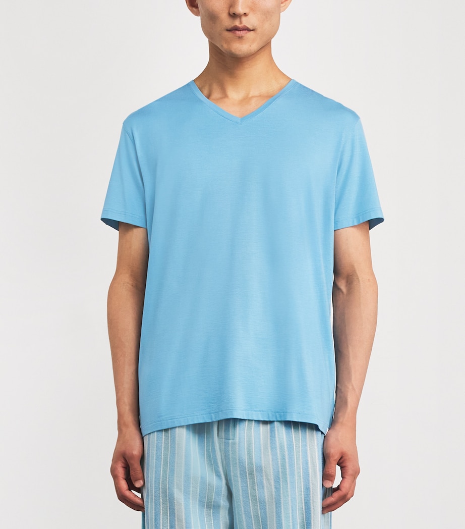 Brushed Cotton Pyjama Trousers 015 BLUE Image 3