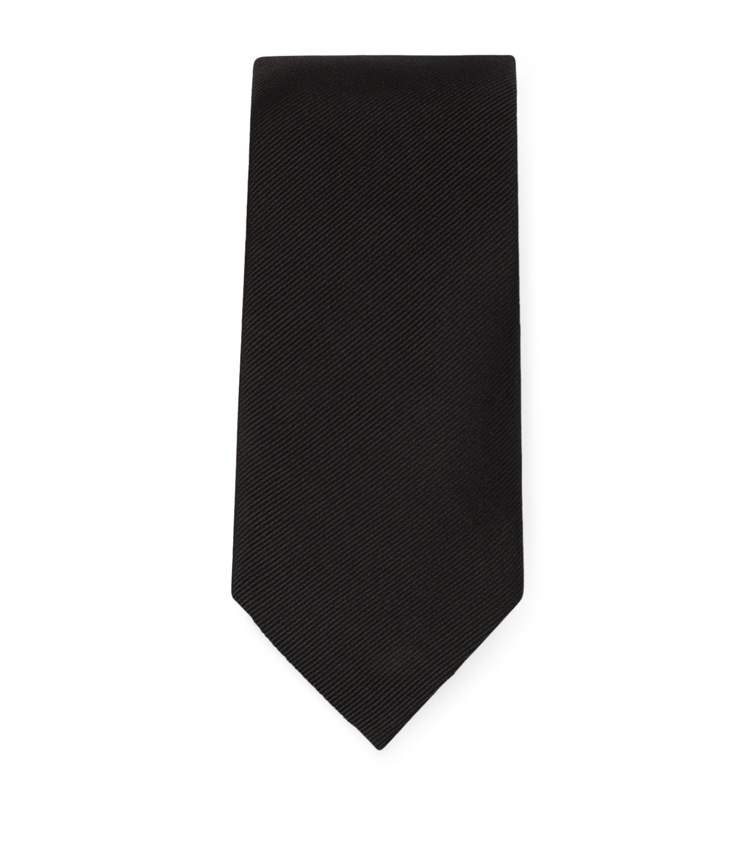 Dolce & Gabbana Woven Silk Tie In Black
