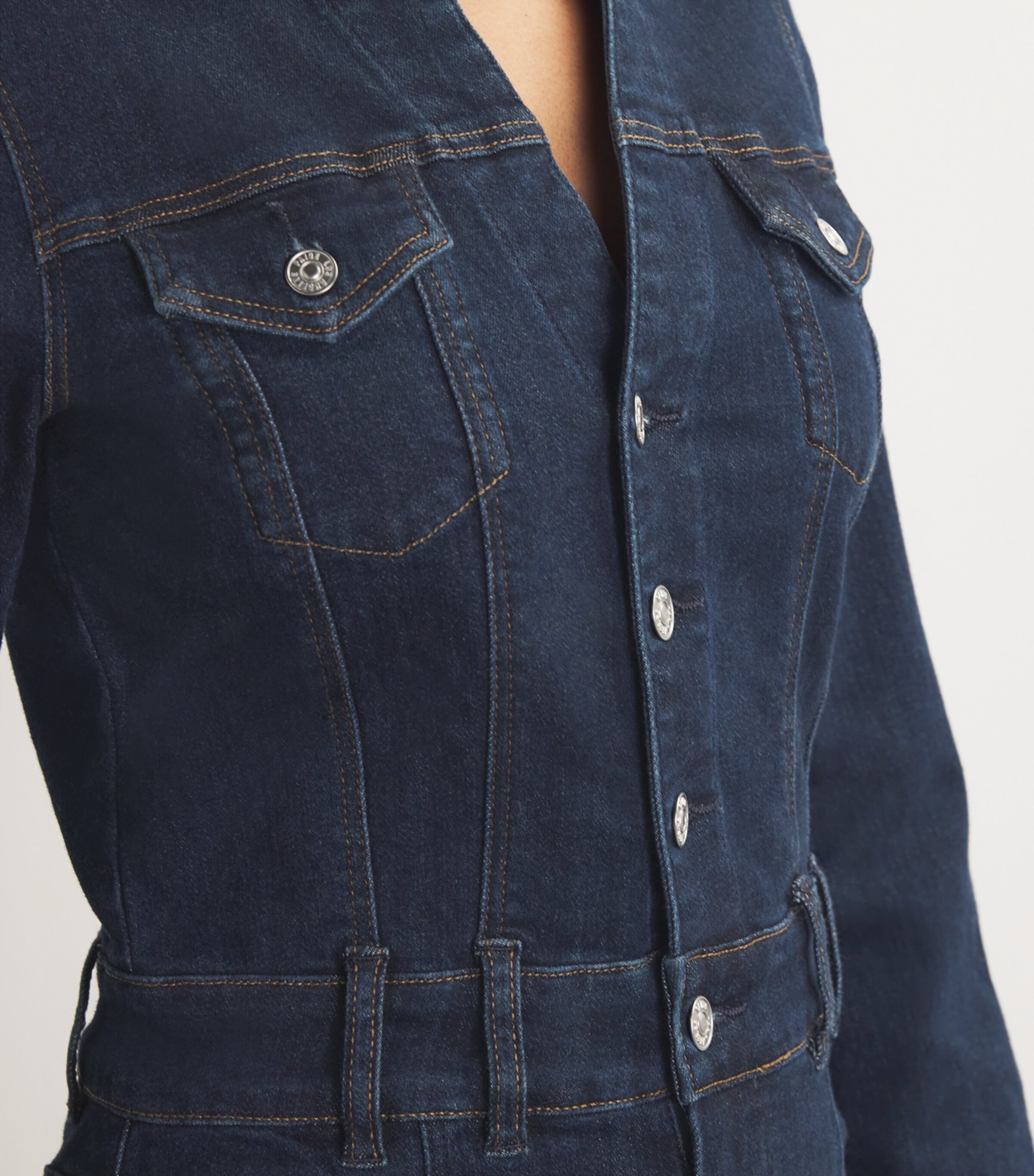 PAIGE Womens Denim Sasha Jumpsuit Peregrine Image 4