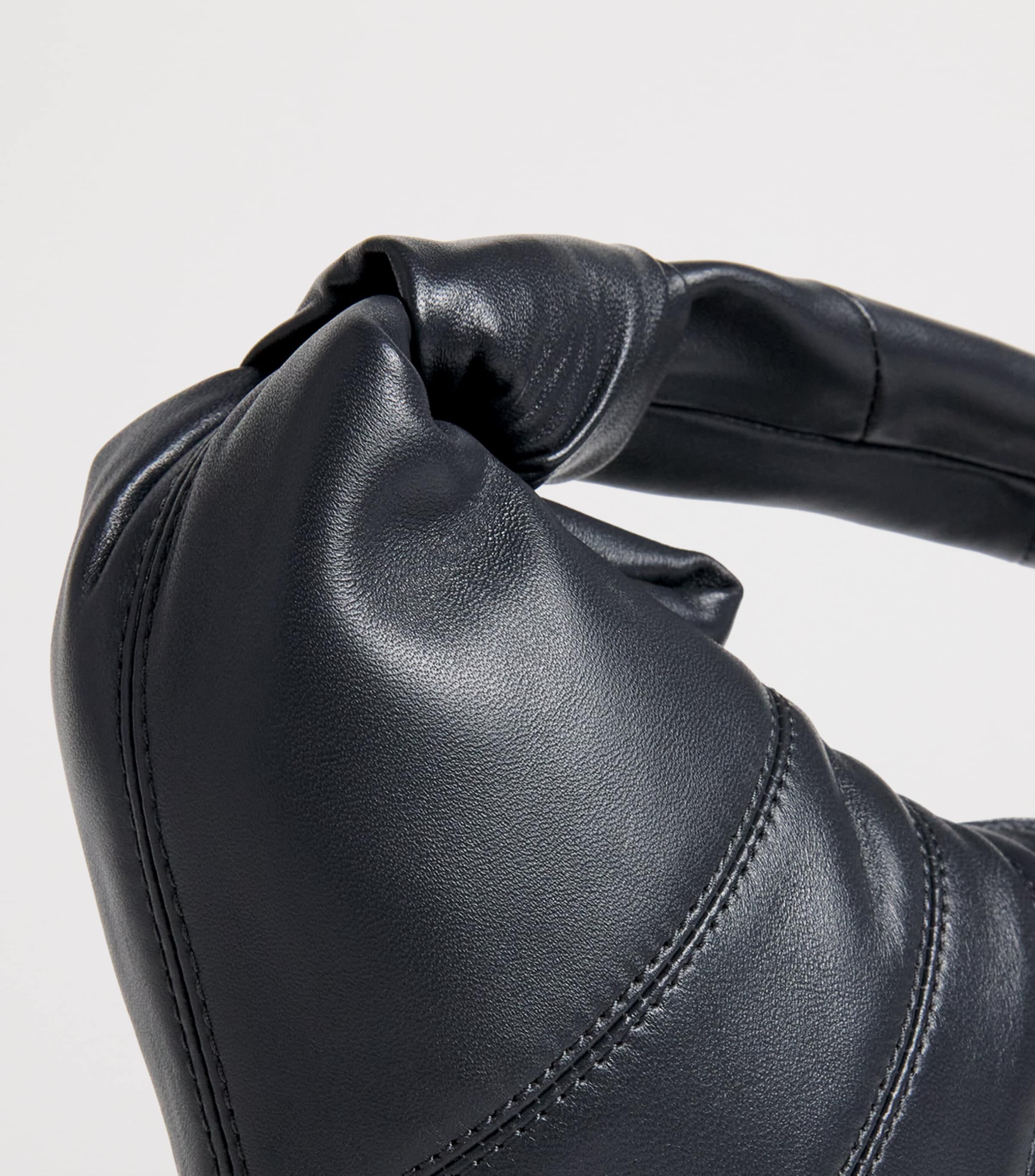 Mini Leather Croissant Shoulder Bag BL003 GRANITE BLUE Image 4