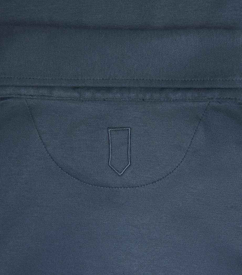 Canali Mens Cotton Polo Shirt Navy Image 6
