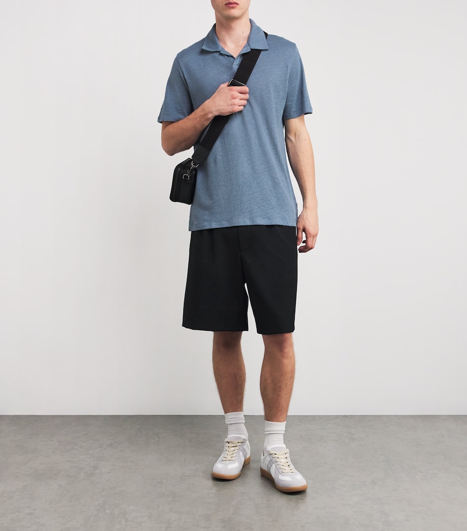 Linen-Cotton Jersey Shelton Polo Shirt FJORD VALLEY Image 2