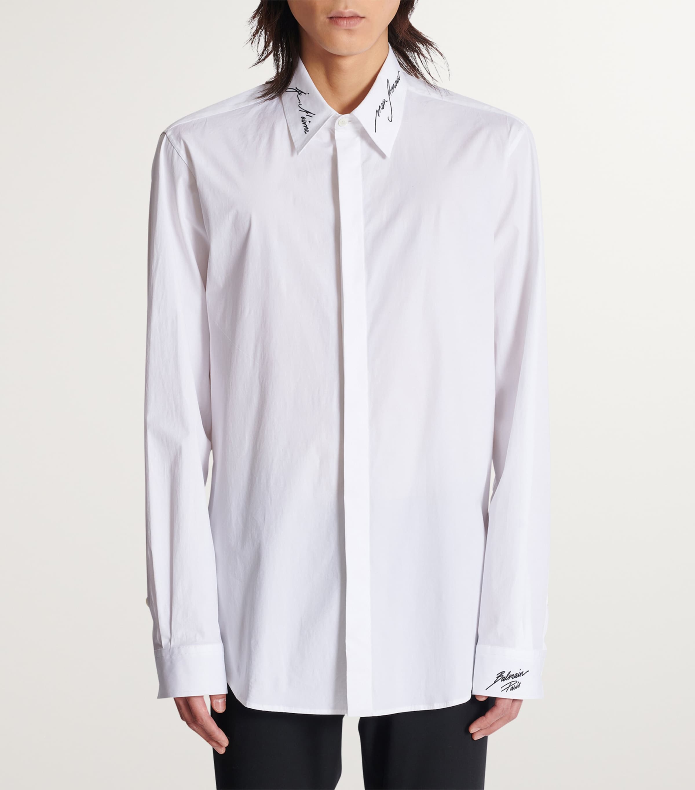 Cotton Embroidered Shirt 0FA BLANC Image 2