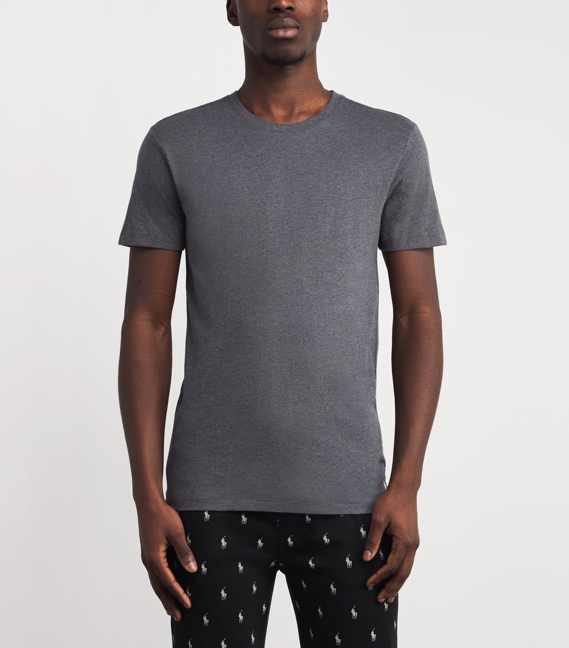 Cotton Undershirts (Pack of 3) 3PK STNWR GRY/BLACK Image 3