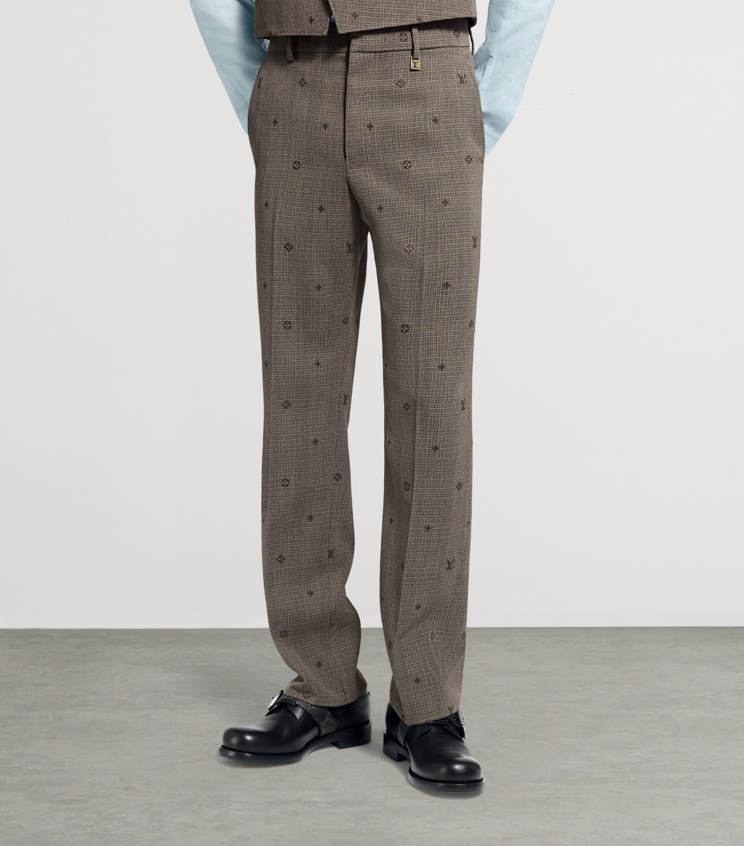 Wool Cigarette Trousers SEAL BROWN Image 2