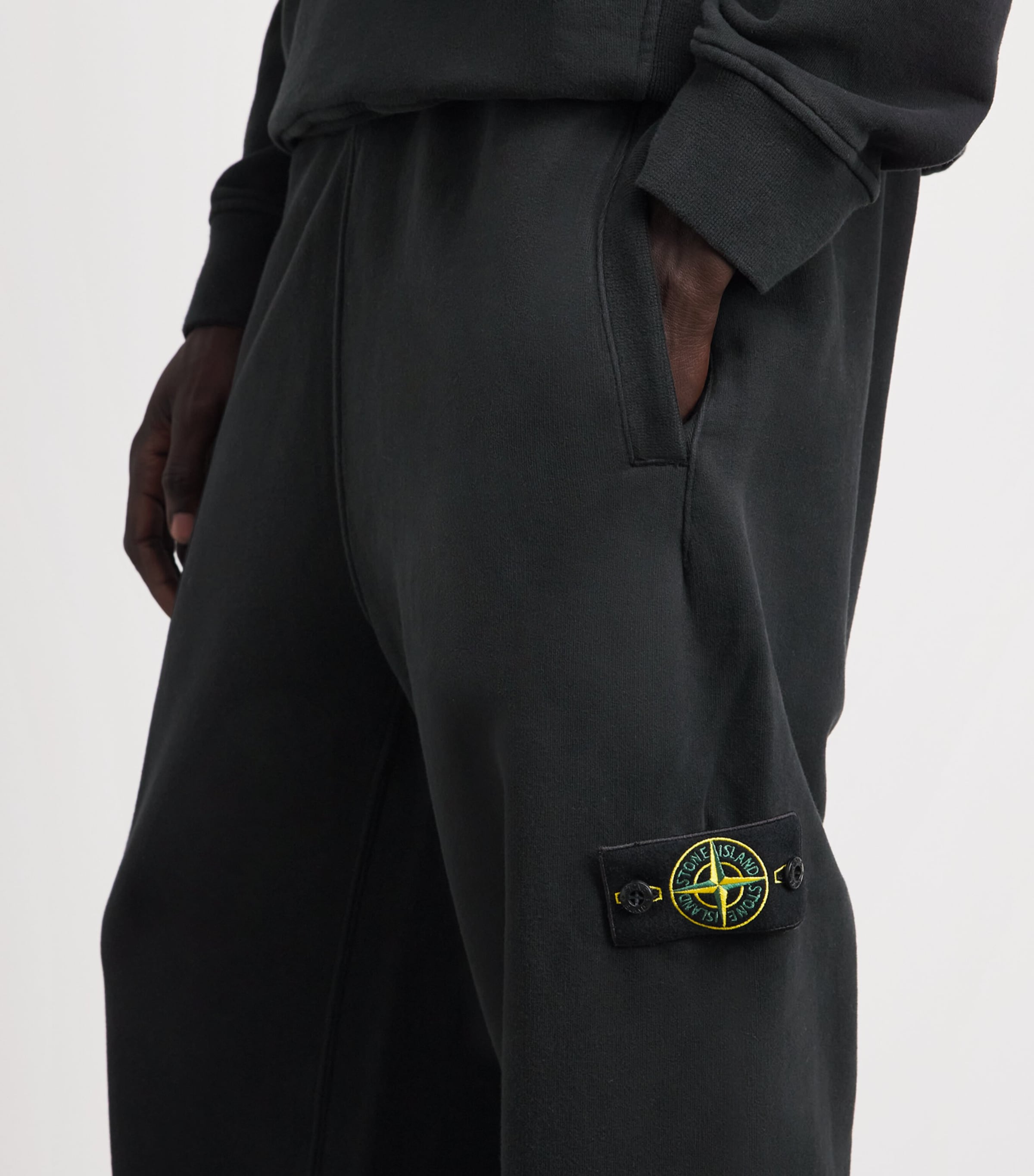 Stone Island Mens Cotton Compass Sweatpants Image 3
