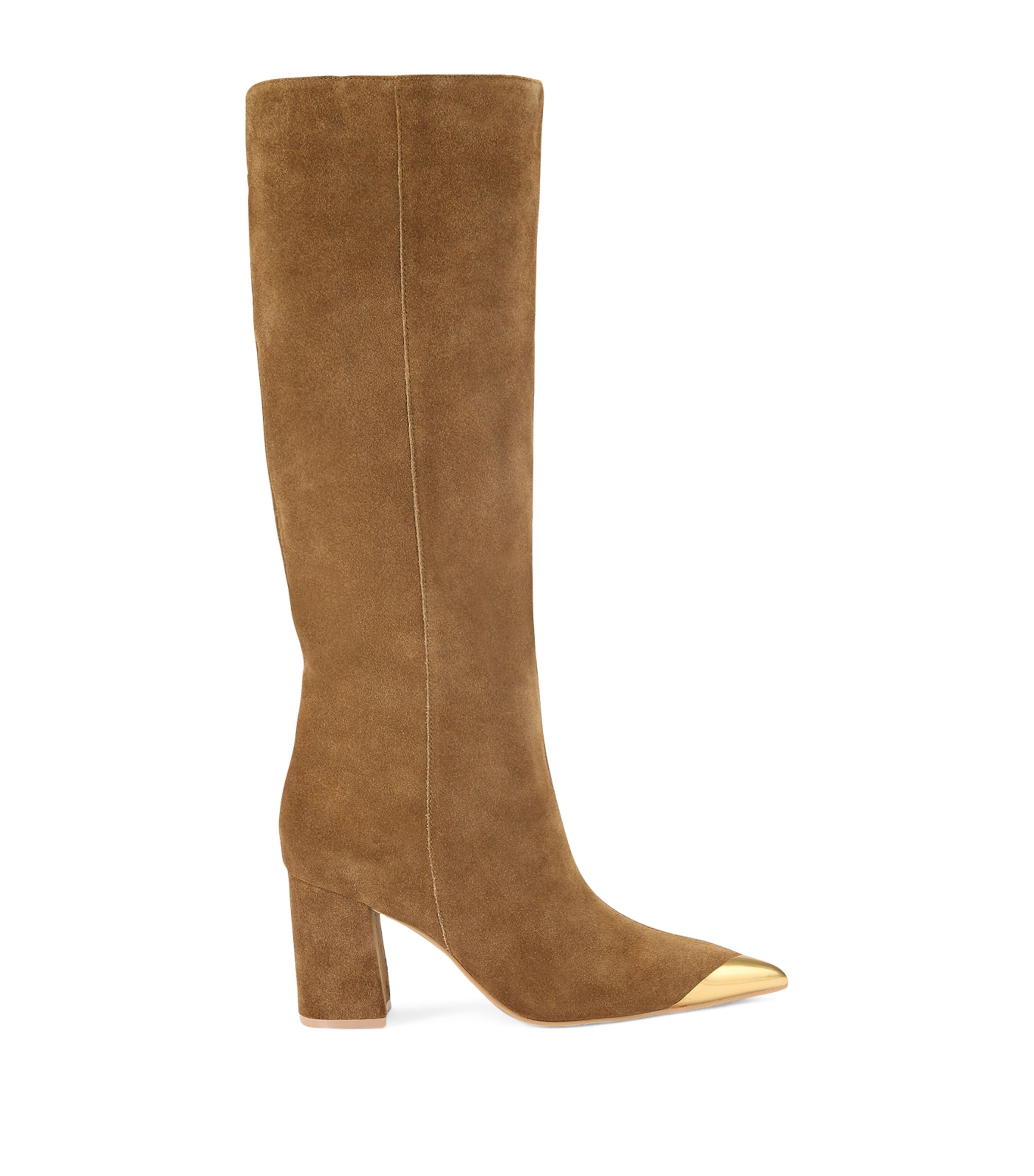 Kurt Geiger Suede Regent Cap Knee-high Boots 30 In Nude