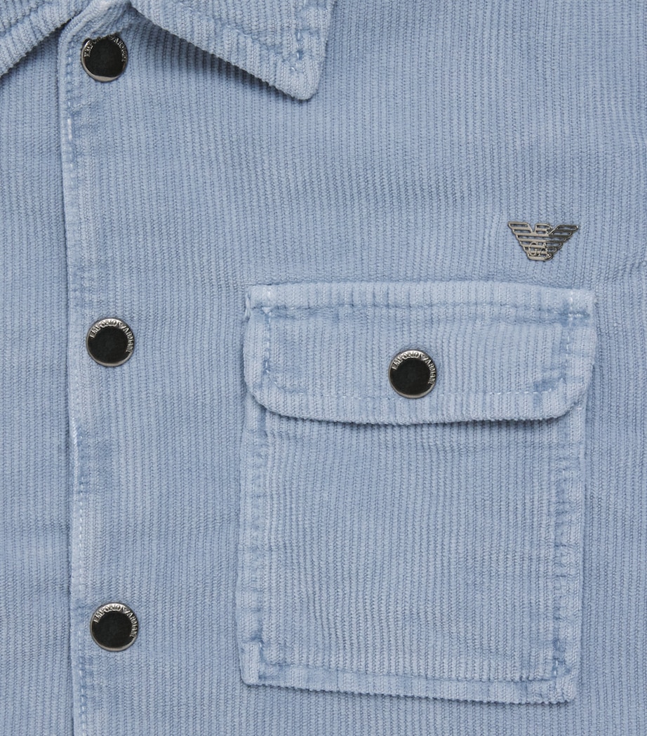 Emporio Armani Kids Corduroy Overshirt (4-16 Years) Troposphere Image 3