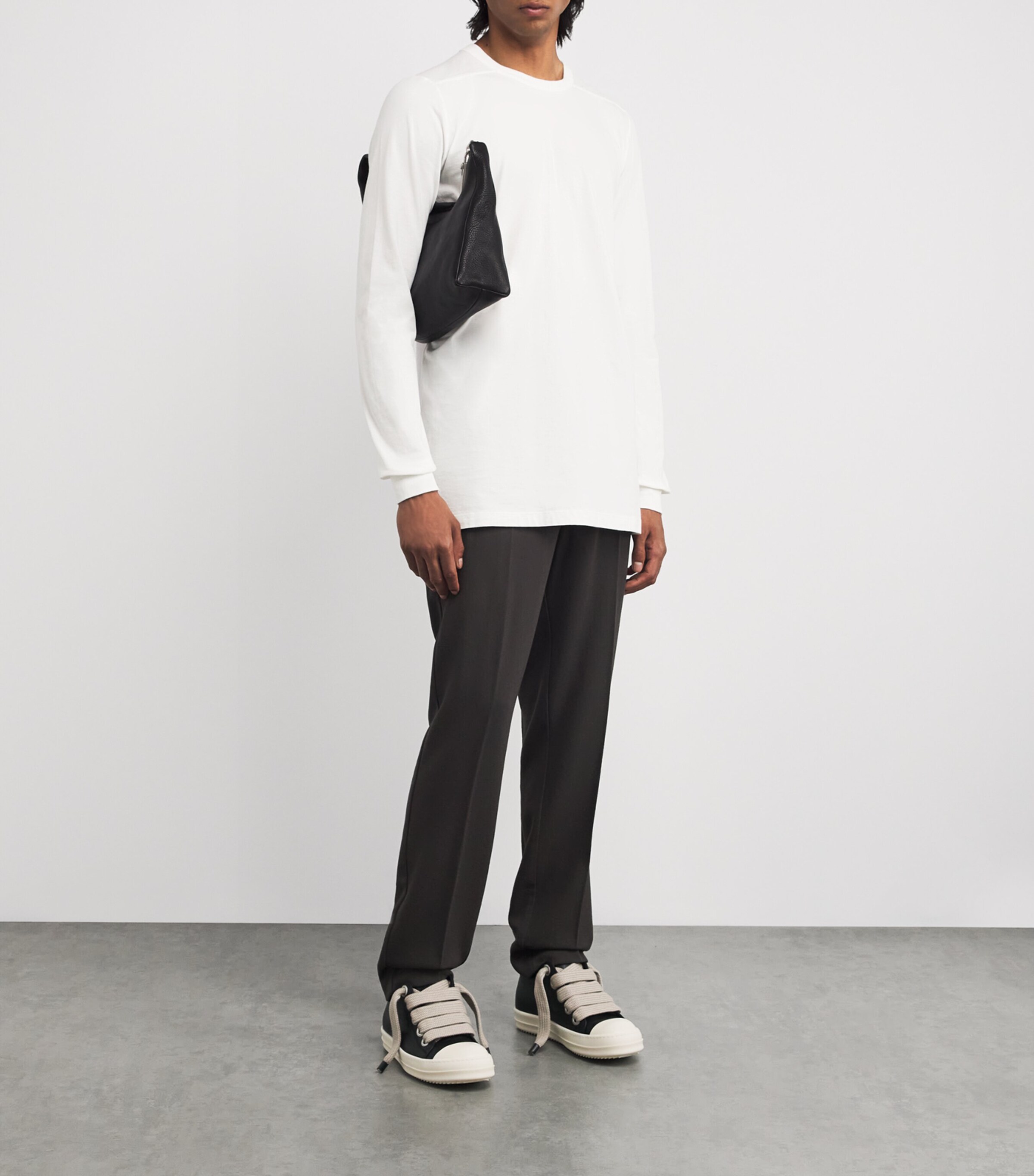 Rick Owens Mens Cotton Unstable T-Shirt Milk Image 2