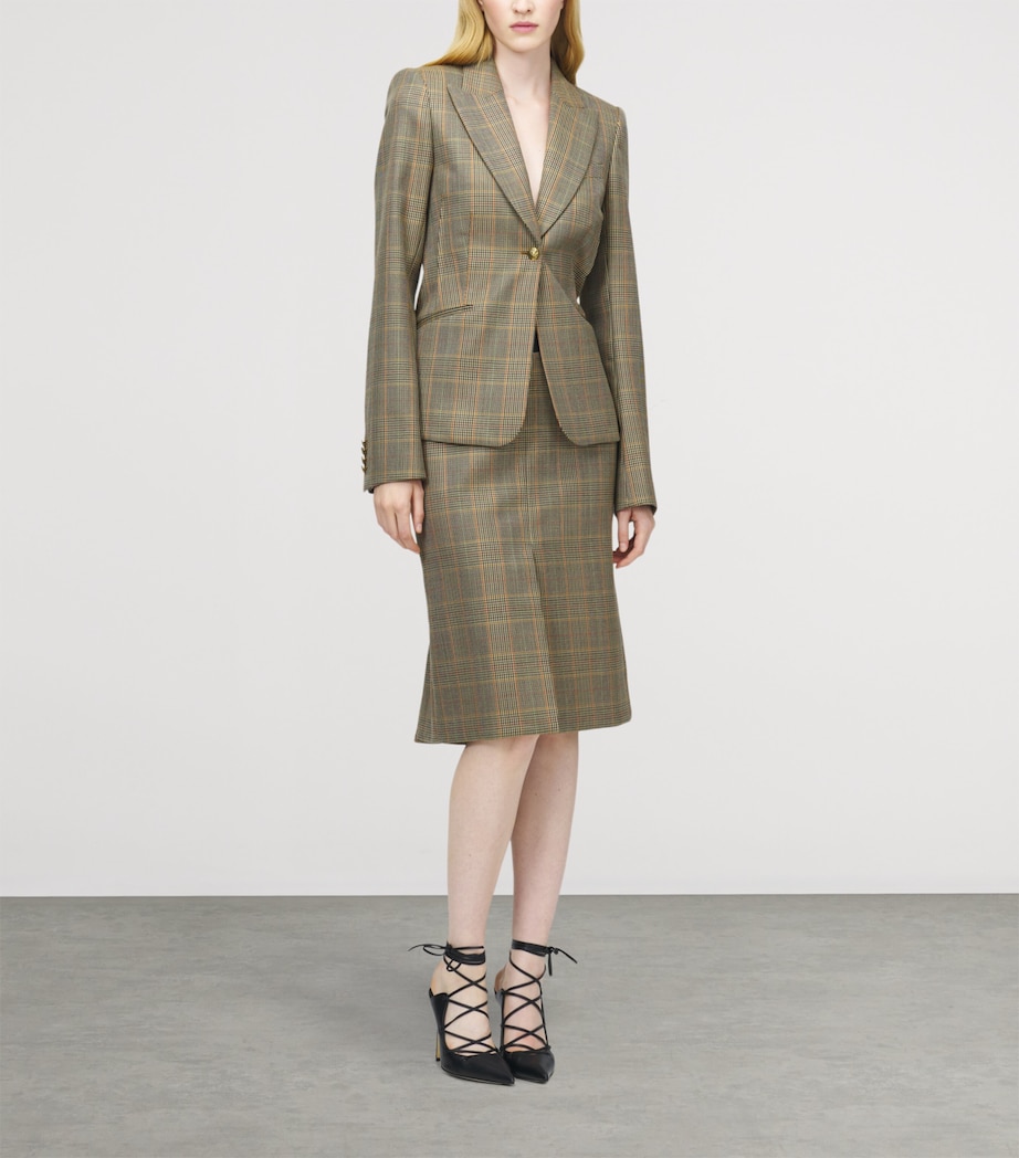 Wool Kickback Midi Skirt 9101 Image 3