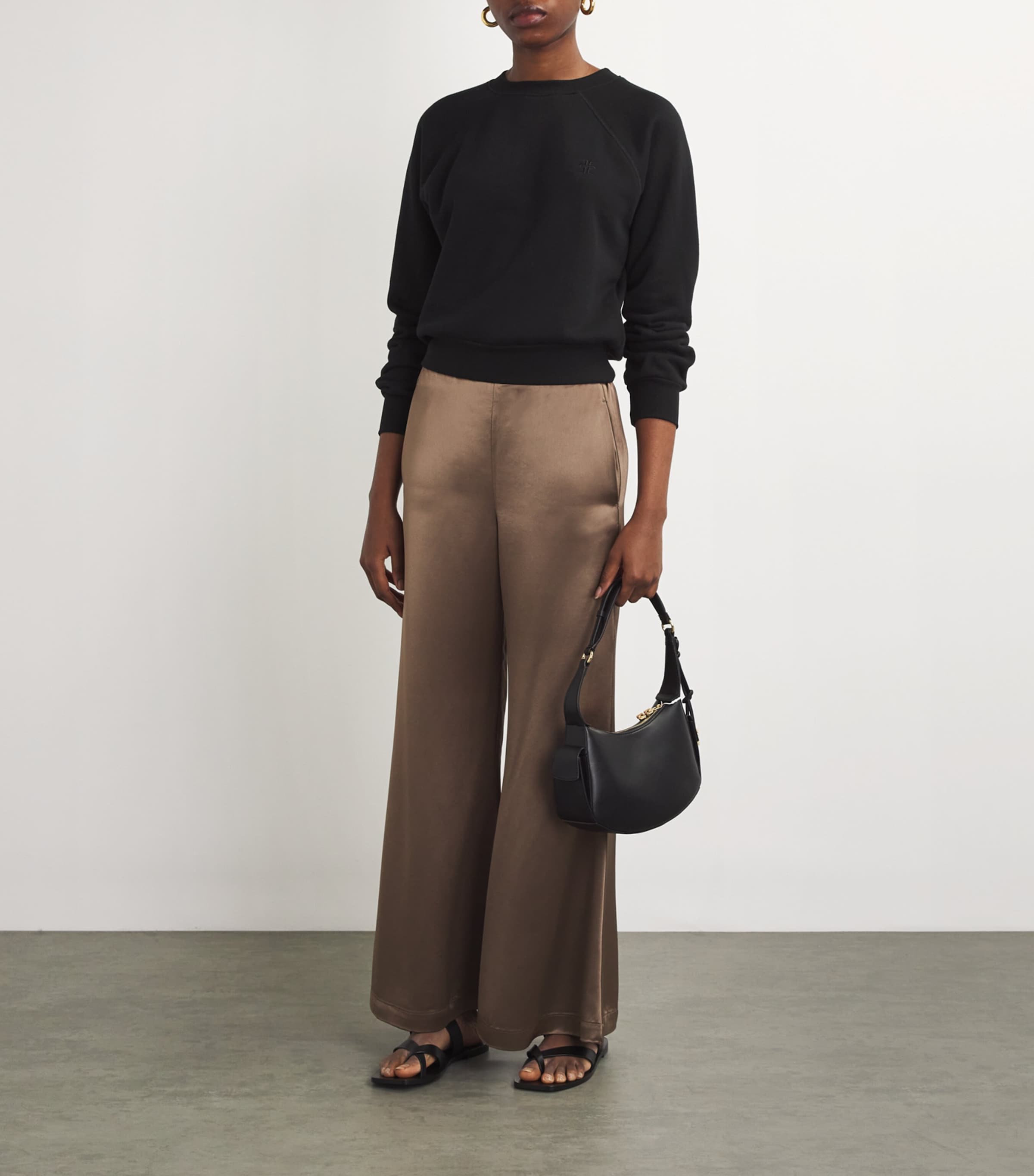 Terry Cotton-Modal Sweatshirt BLACK Image 2