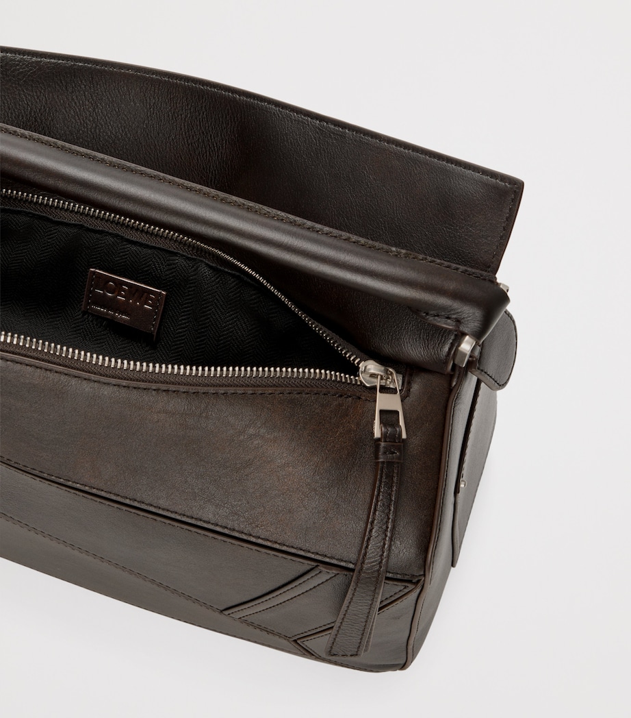 LOEWE Medium Calfskin Puzzle Panta Top-Handle Bag Vintage Brown Image 6