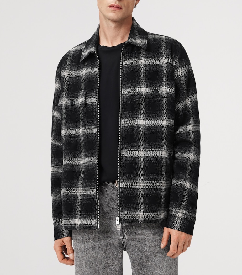 Organic Cotton Check Bayo Jacket BLACK Image 4