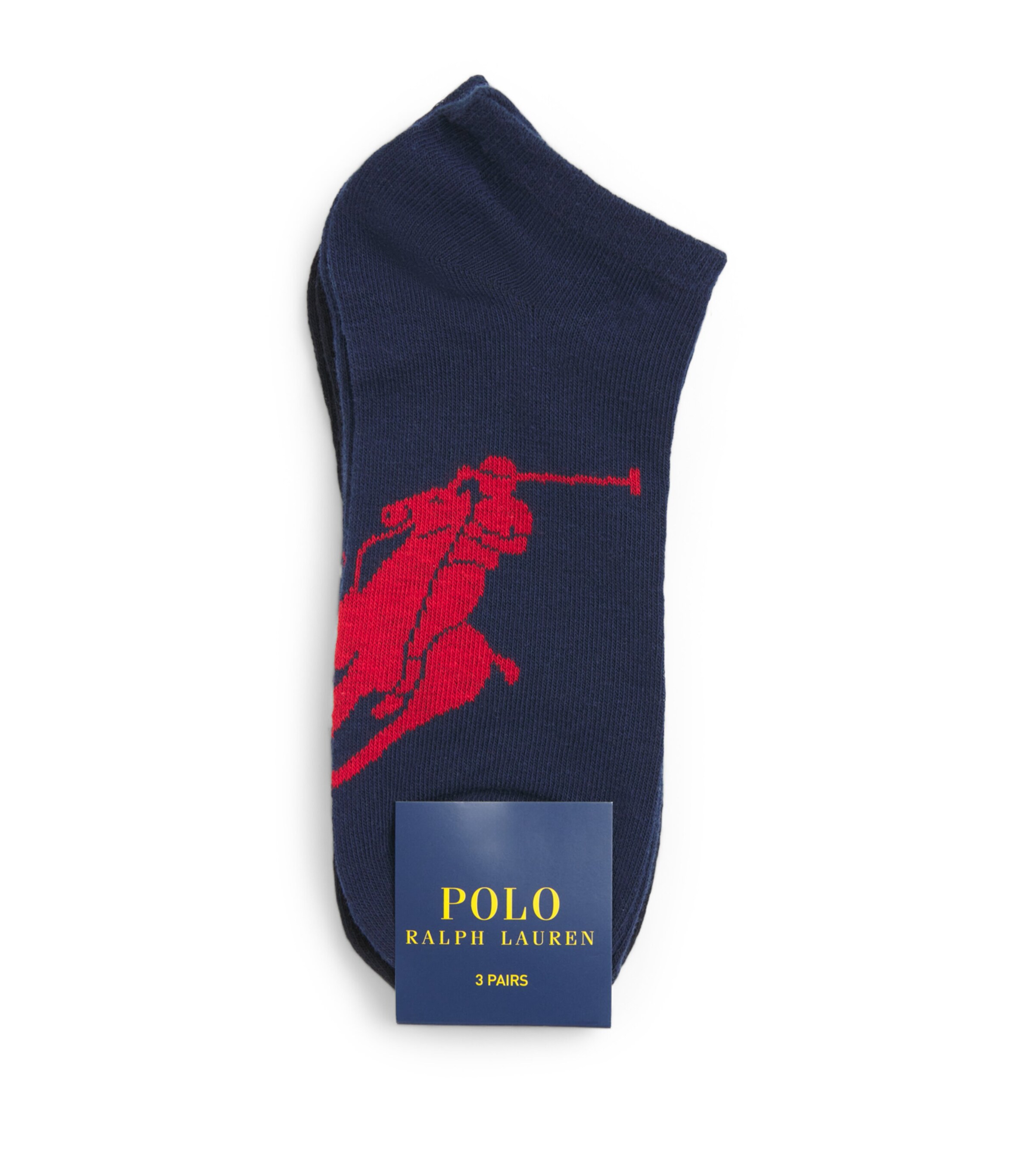 Polo Ralph Lauren Mens Big Polo Pony Socks (Pack of 3) Navy Image 1