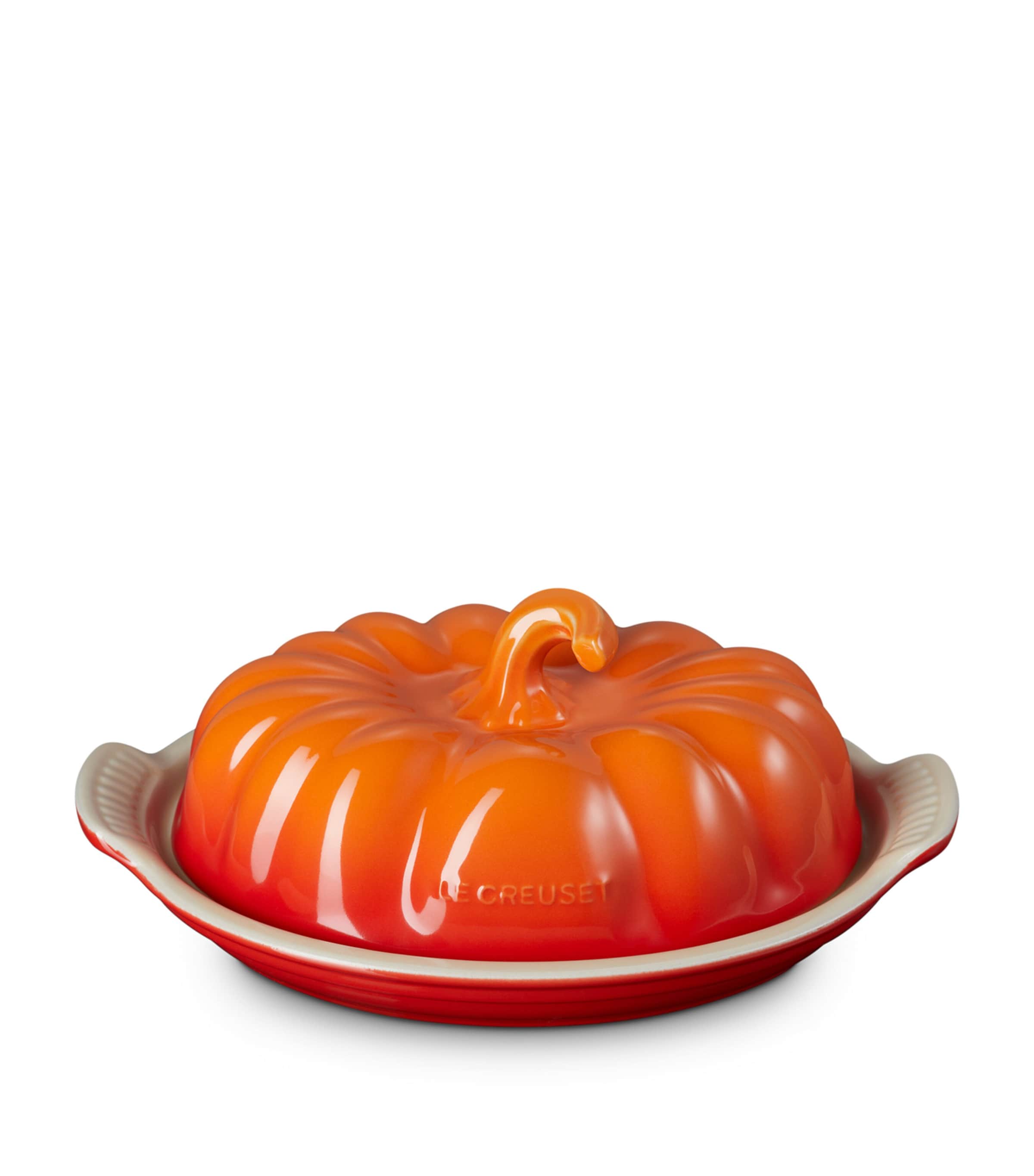 Stoneware Pumpkin Butter Dish NO COLOUR Image 2