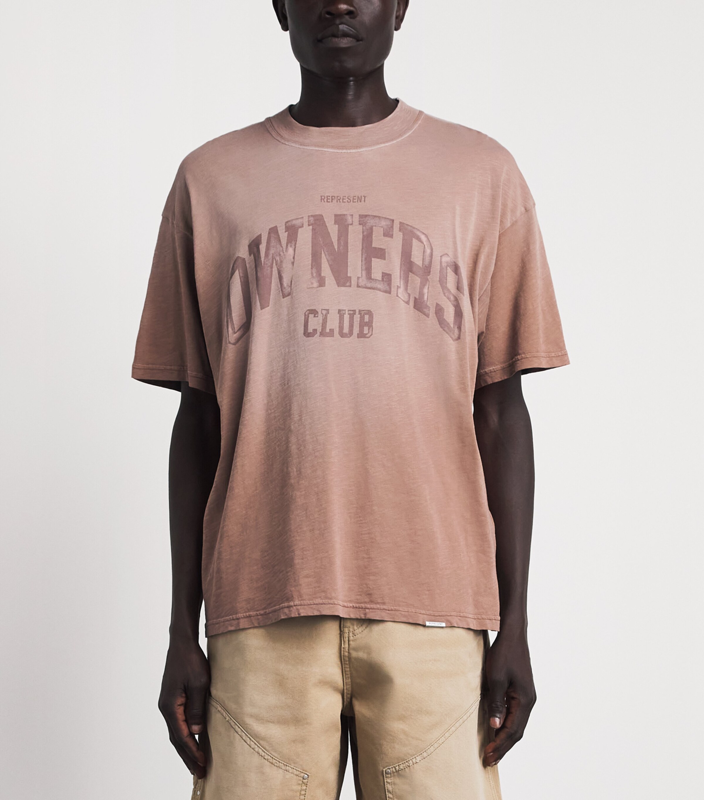 Represent Mens Cotton Owners Club T-Shirt Sienna Image 4