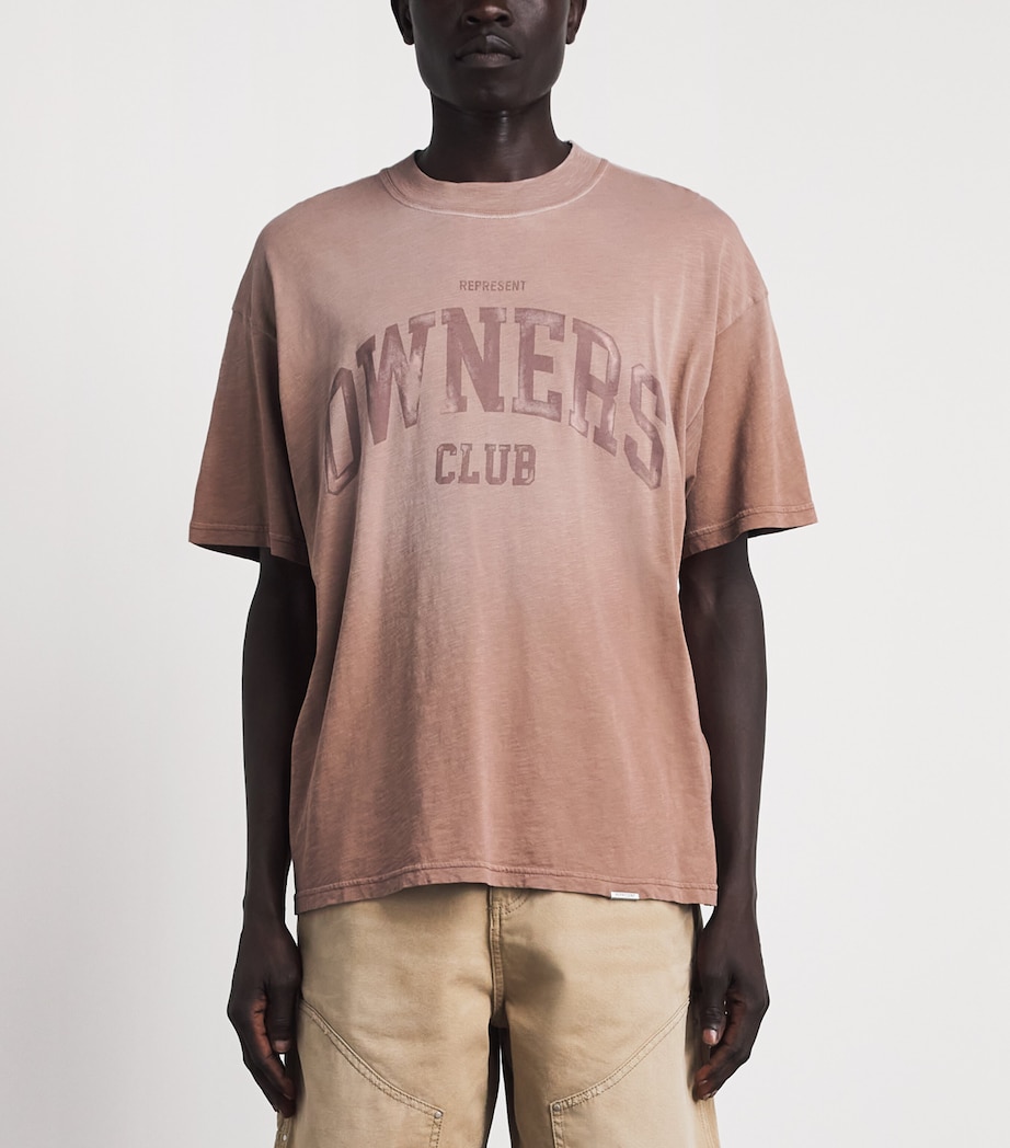 Represent Mens Cotton Owners Club T-Shirt Sienna Image 4