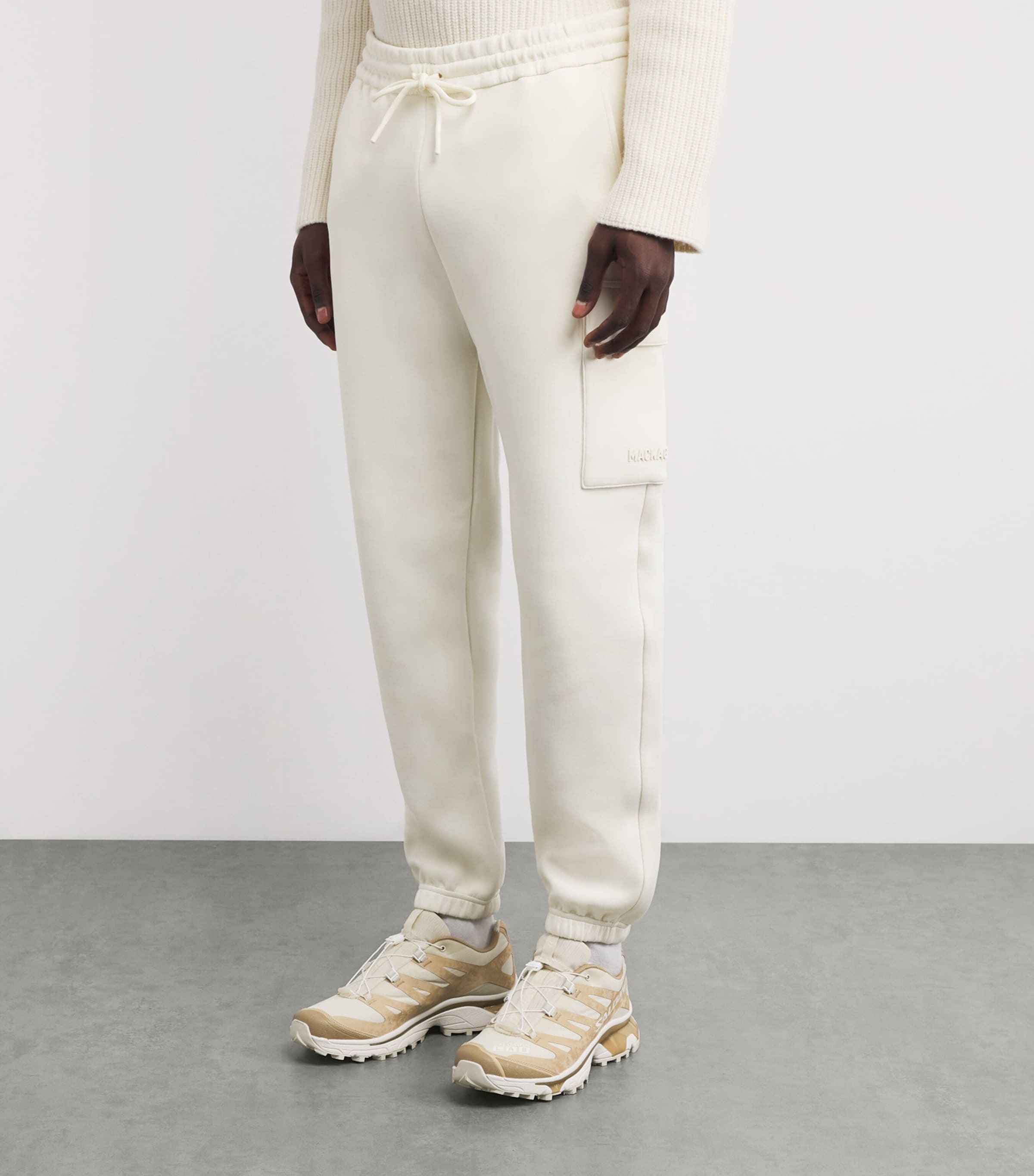 Cotton-Blend Cargo Sweatpants C0253 CREAM Image 3