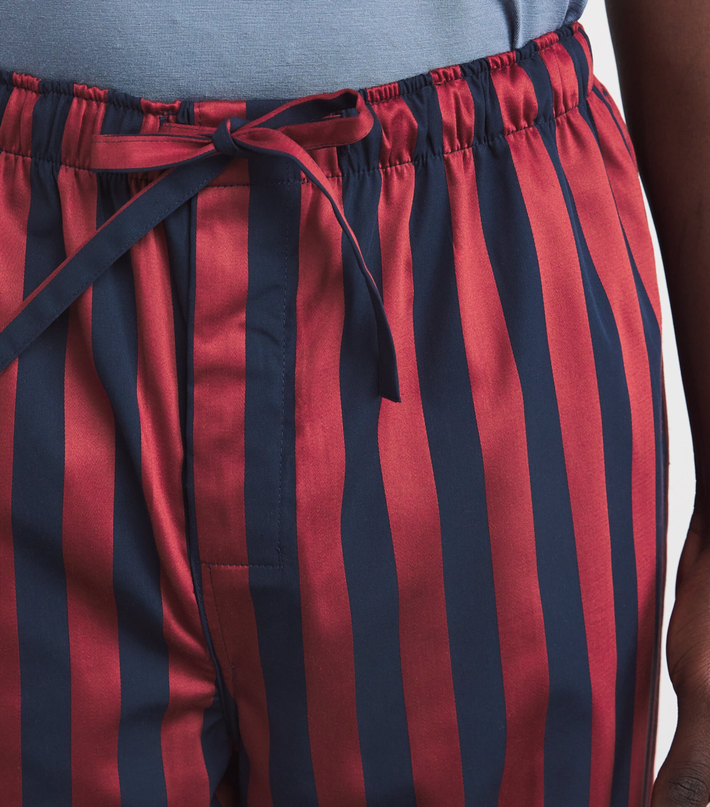 Cotton Stripe Royal Lounge Trousers 225NAV Image 6