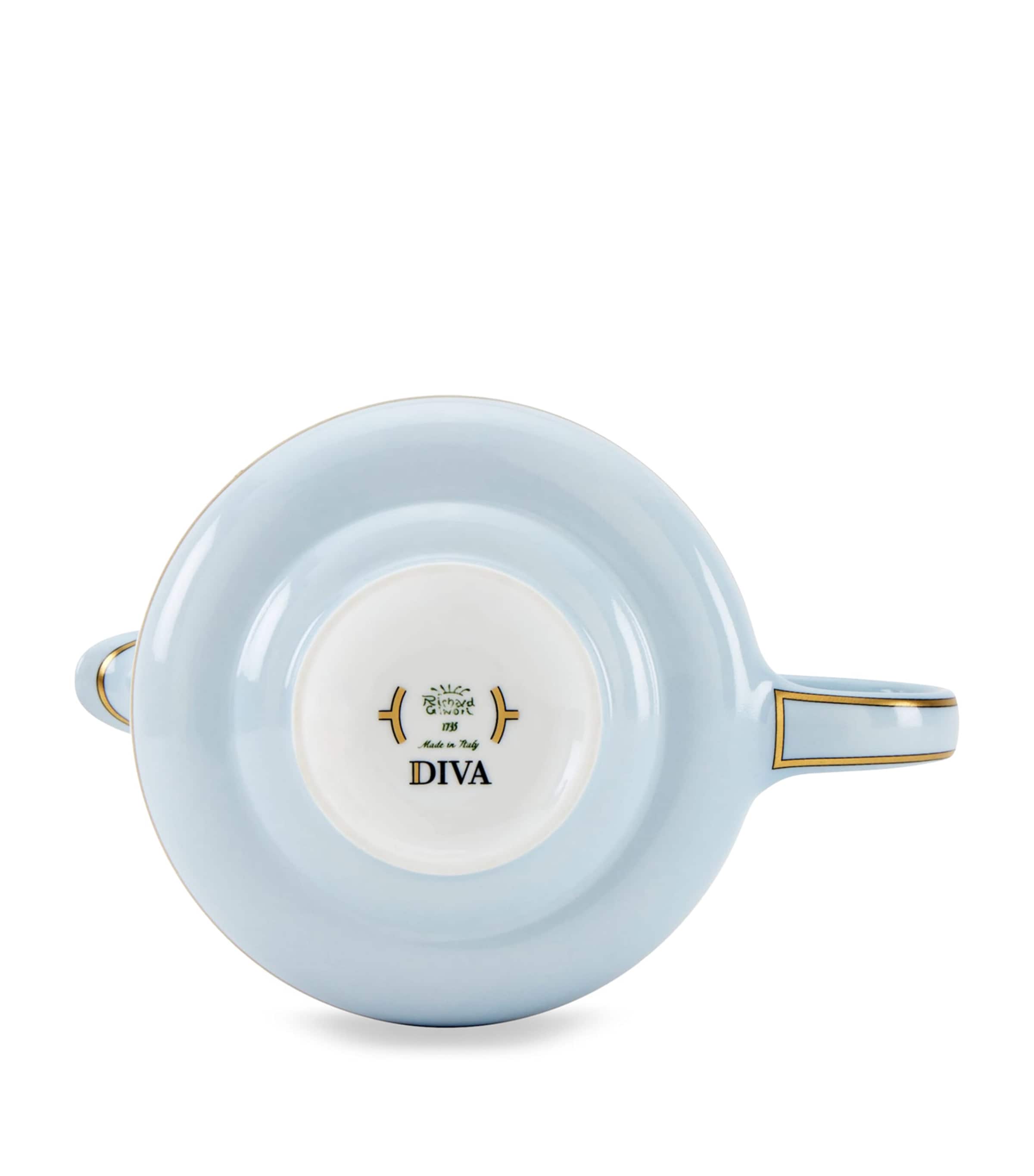 GINORI 1735 Porcelain Colonna Diva Celeste Teapot (770ml) Image 3