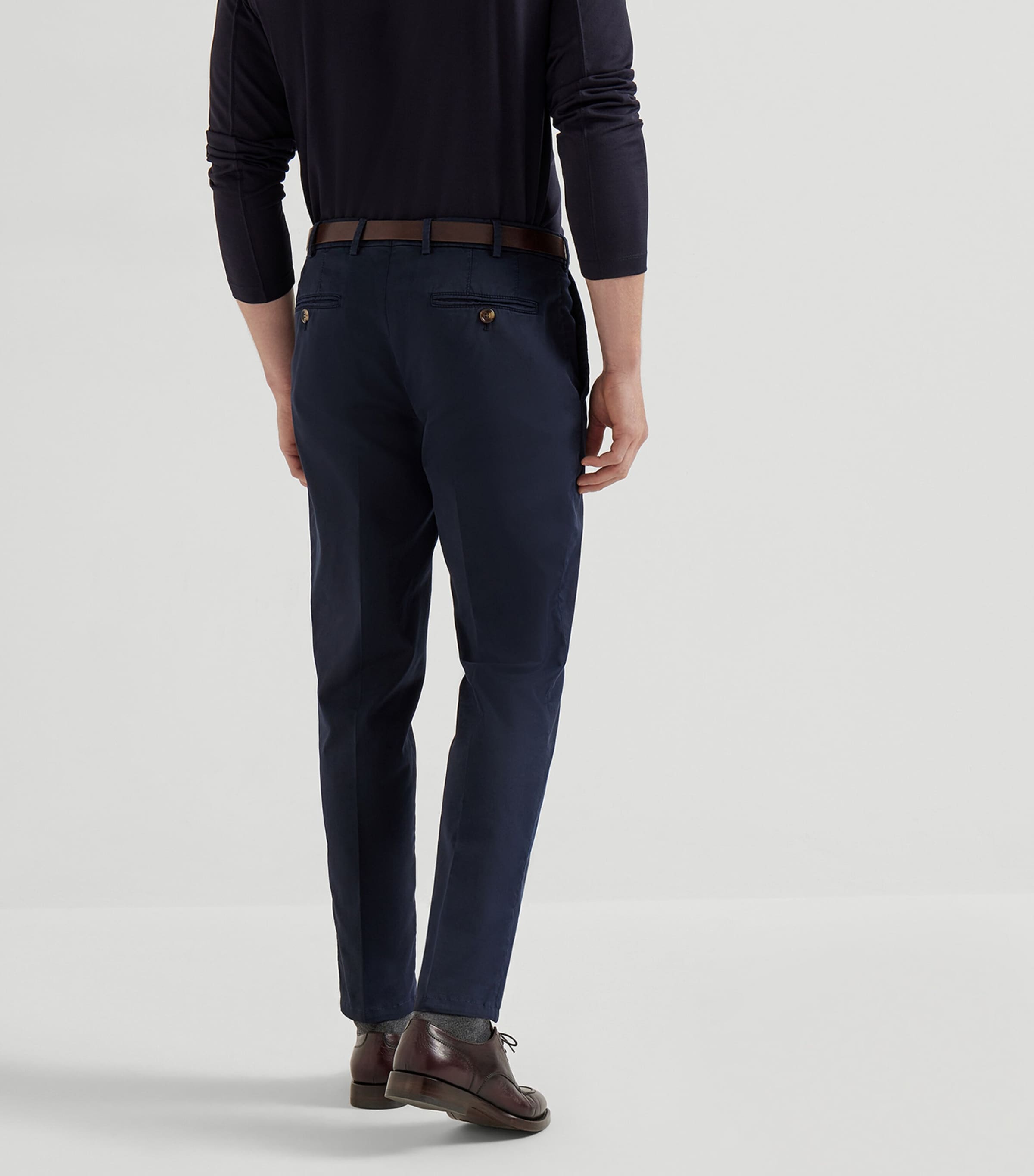 Stretch-Cotton Garment-Dyed Trousers C2517 Image 4