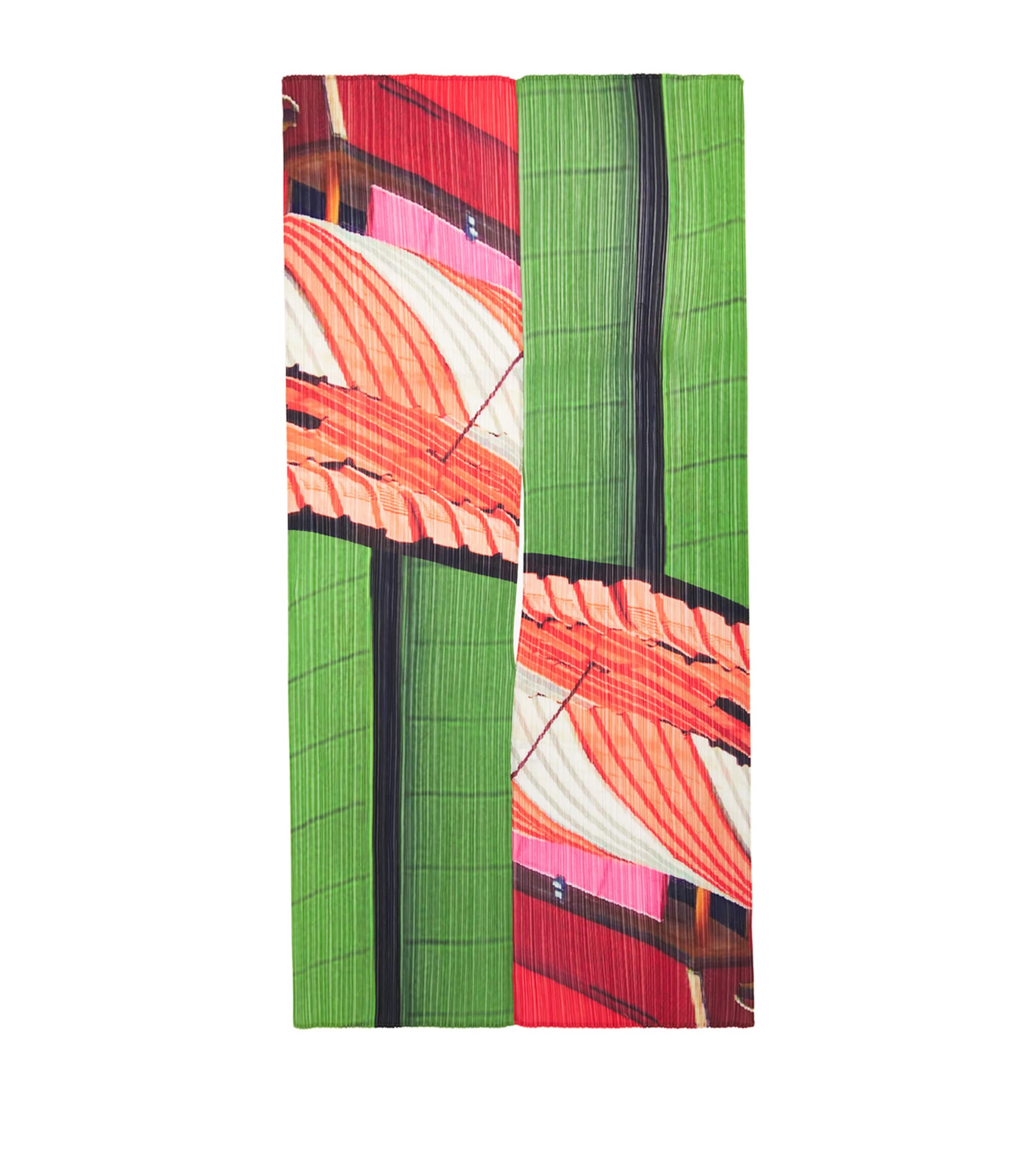 City Collage Madame-T Stole RED X GREEN Image 1