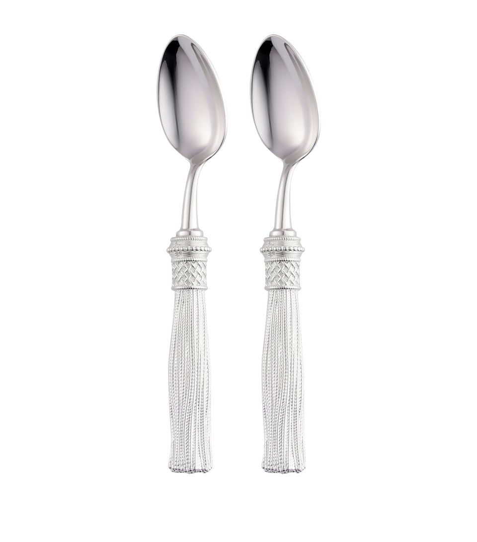 Pompon Silver-Plated 2-Piece Coffee Spoon Set