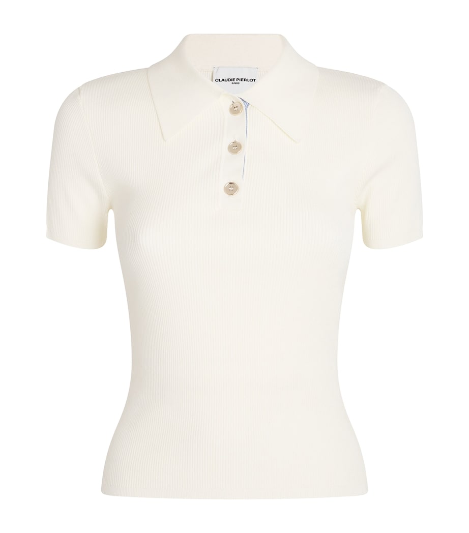 Knitted Polo Shirt ECRU Image 1