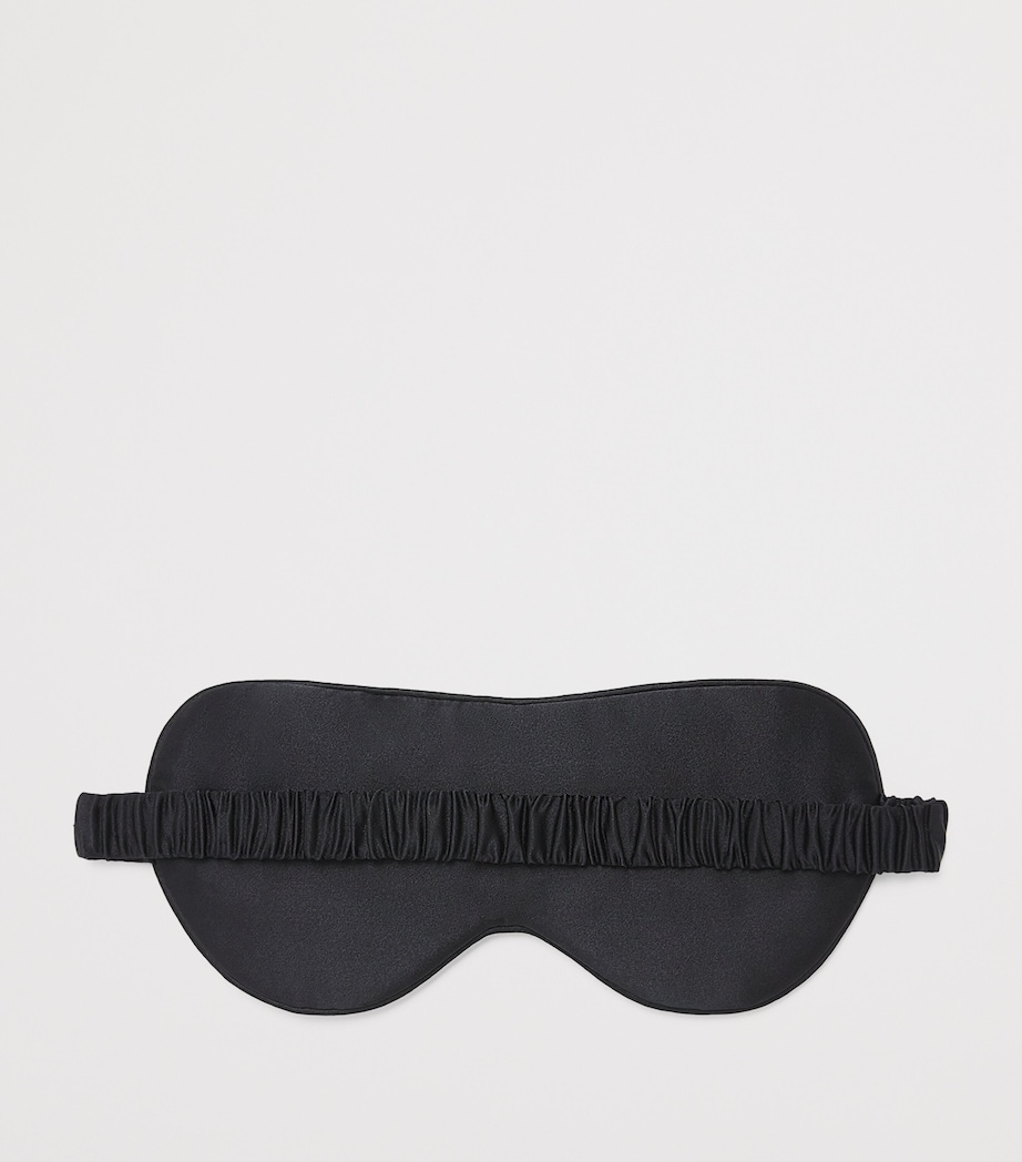 MANITO Womens Mulberry Silk Pearl Lash Eye Mask Classic Black Image 2