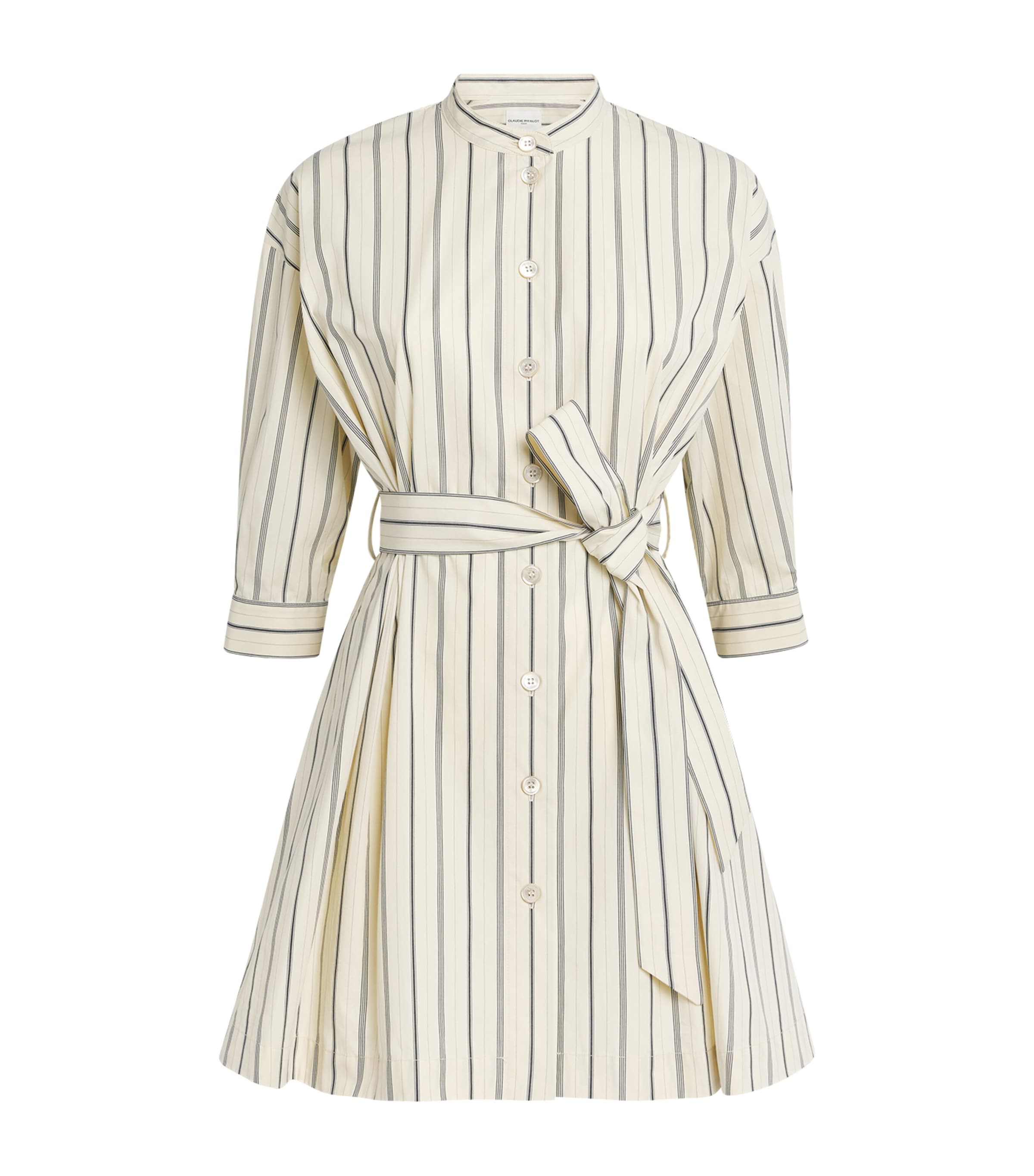 Claudie Pierlot Womens Cotton Stripe Mini Dress Multicolored Image 1