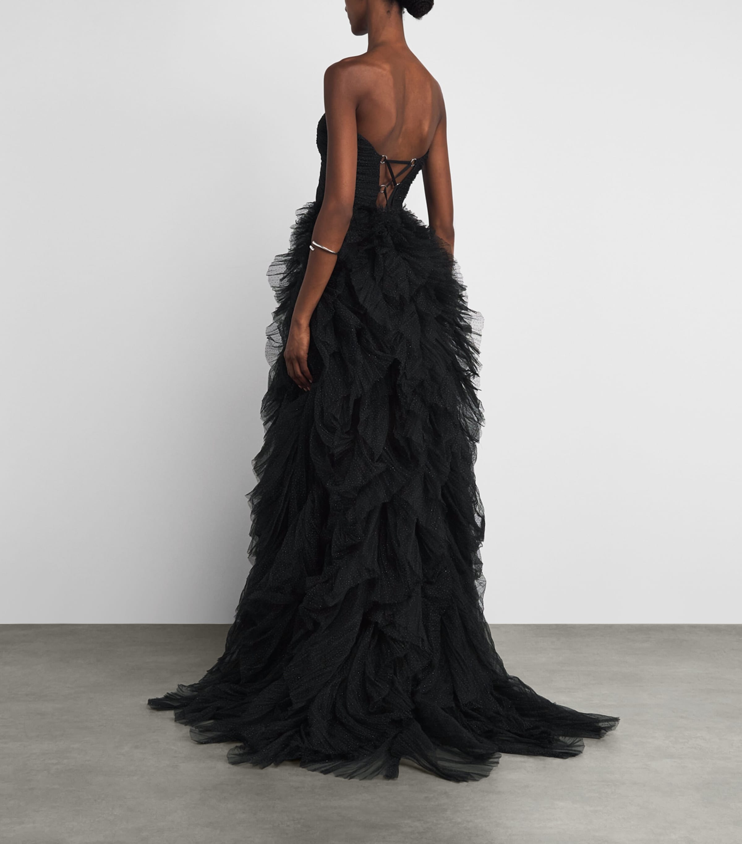 Maria Lucia Hohan Womens Tulle Coleen Gown Black Image 4