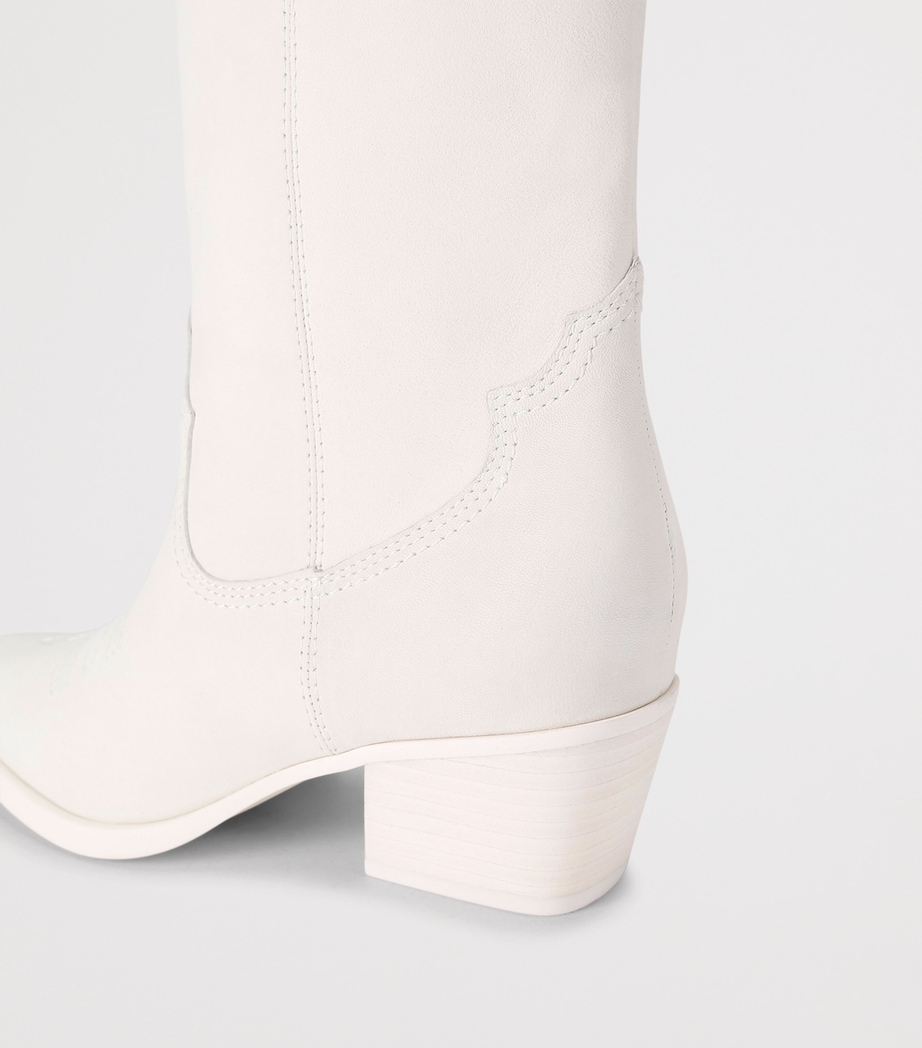 Kurt Geiger London Leather Kurt’s Cabana Kiss Cowboy Boots 50 White/comb Image 2