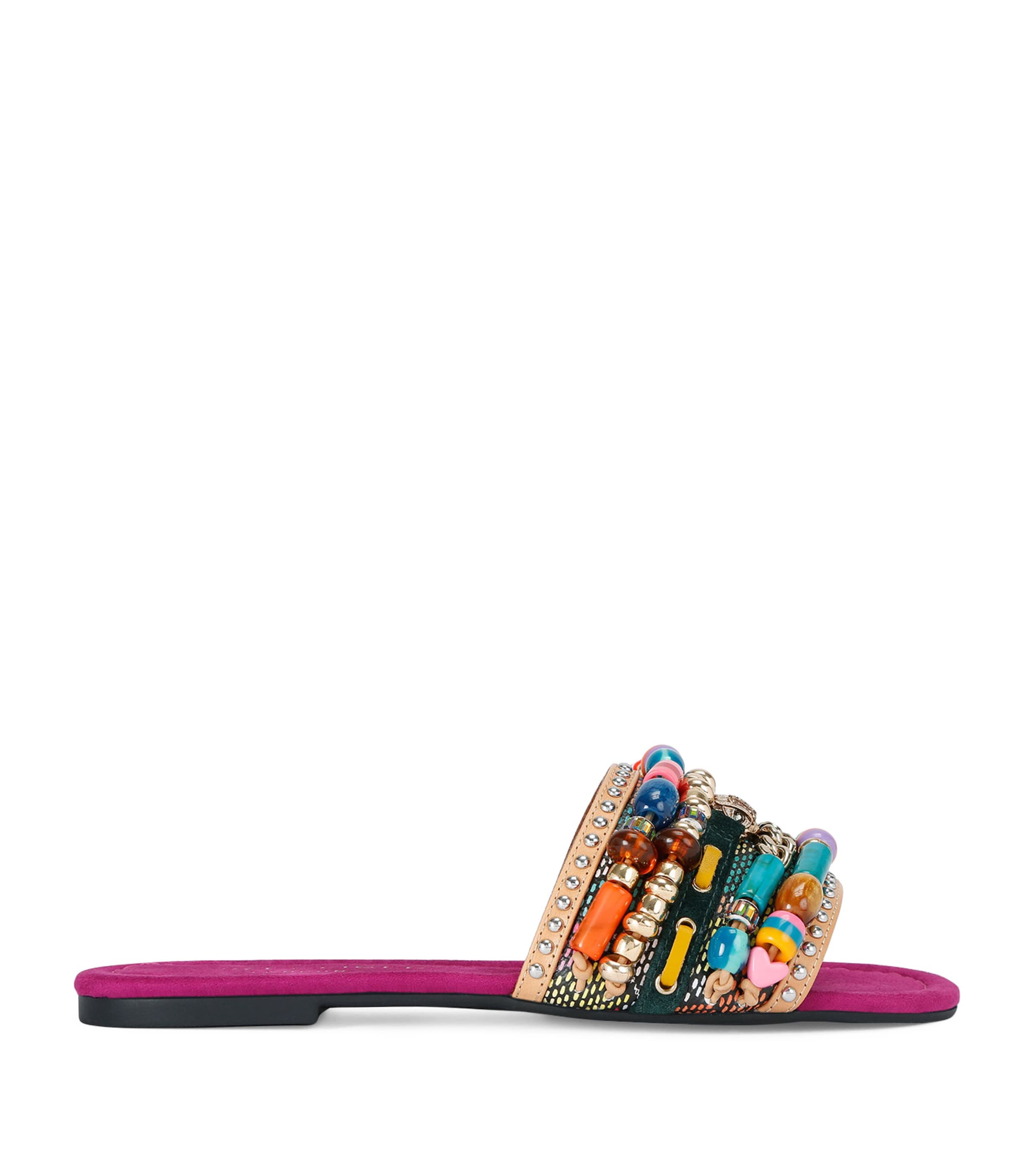 Kurt Geiger London Beaded Southbank Slides | Women Shoes | Sandals | Sliders | Designers | Kurt Geiger London