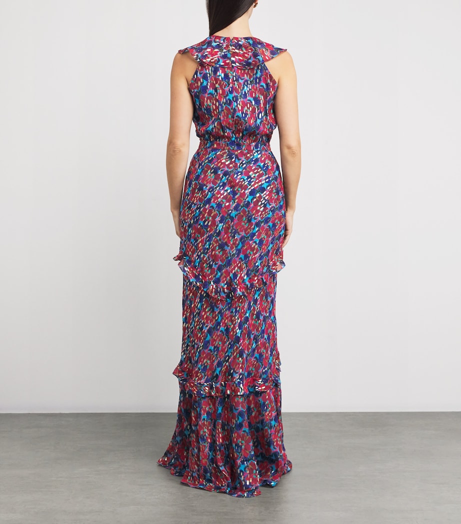 Floral Print Rita Maxi Dress 2360/2361-QUAIL SKY Image 3