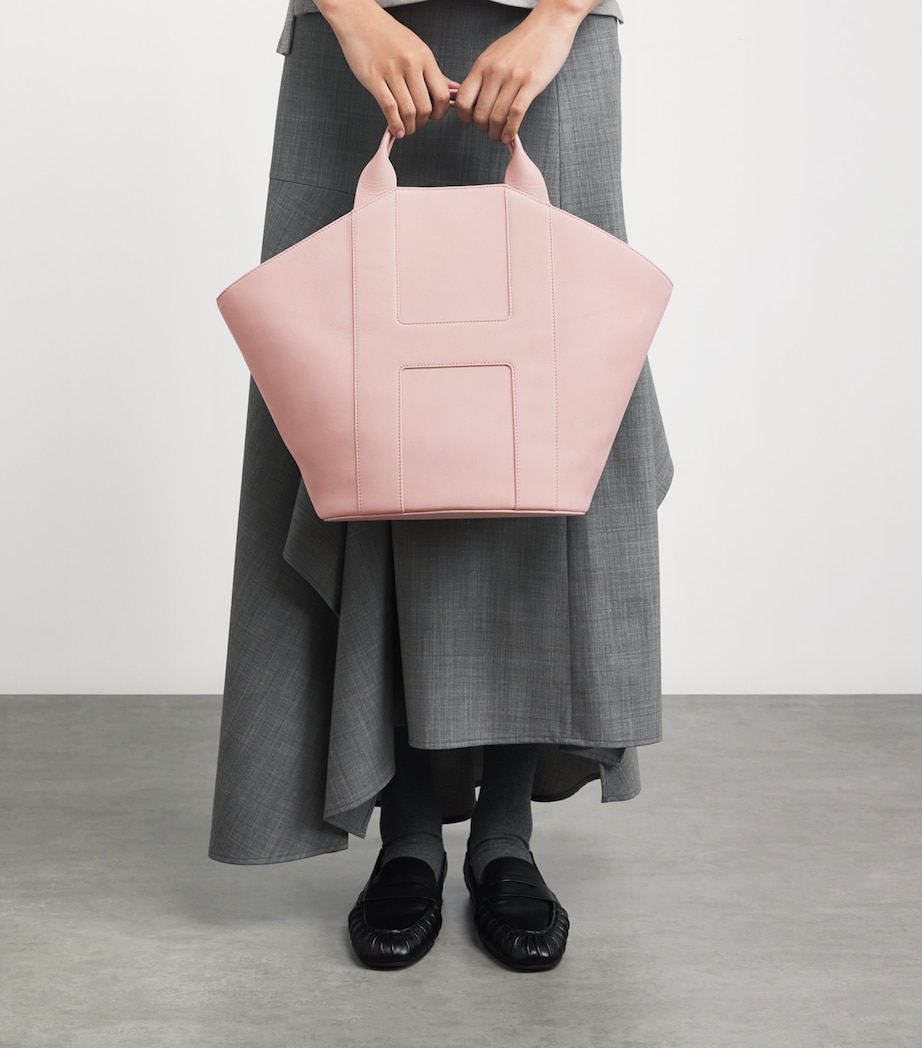 Medium Suede Tote Bag PINK Image 5