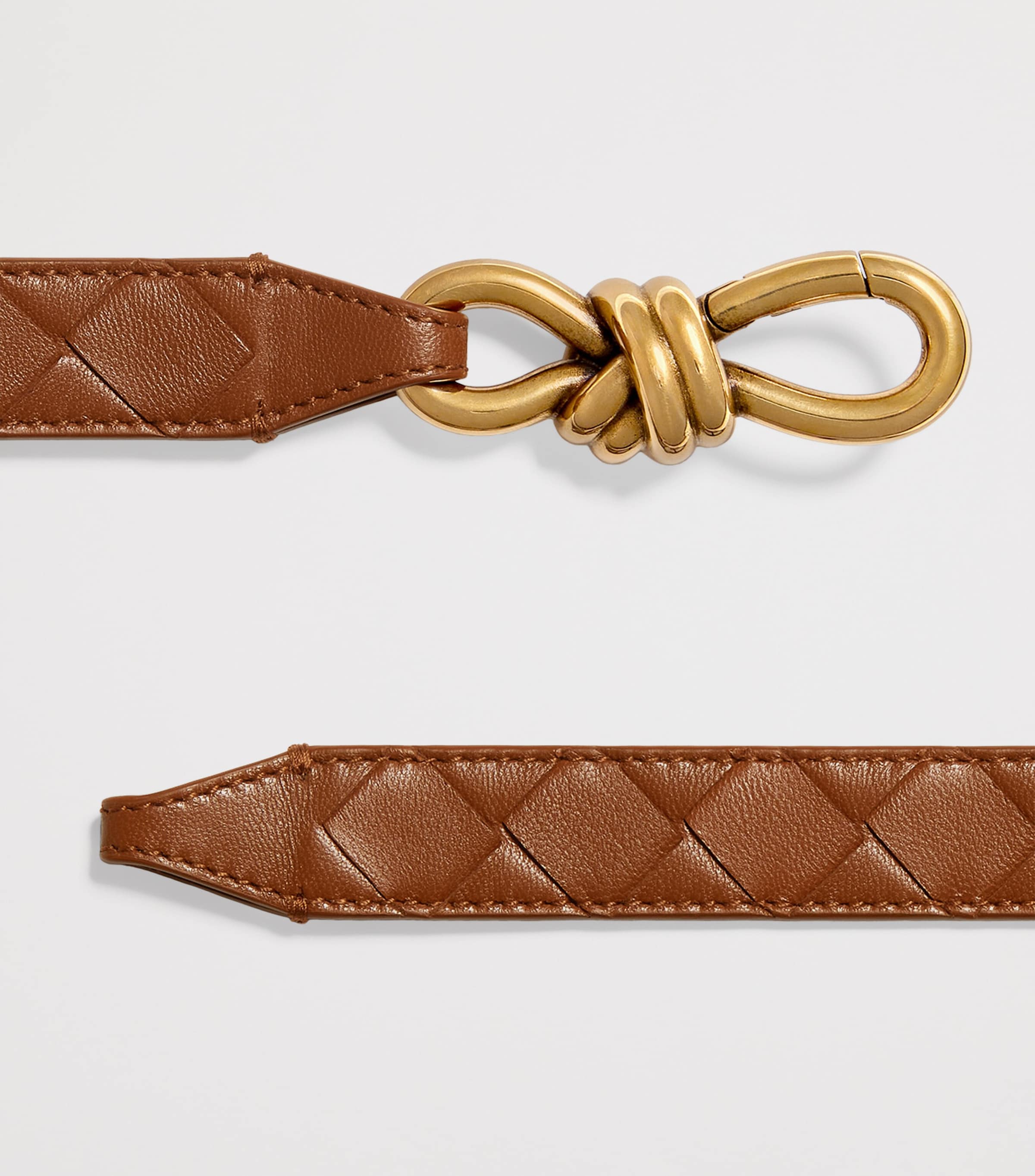 Bottega Veneta Leather Intrecciato Andiamo Belt Image 4