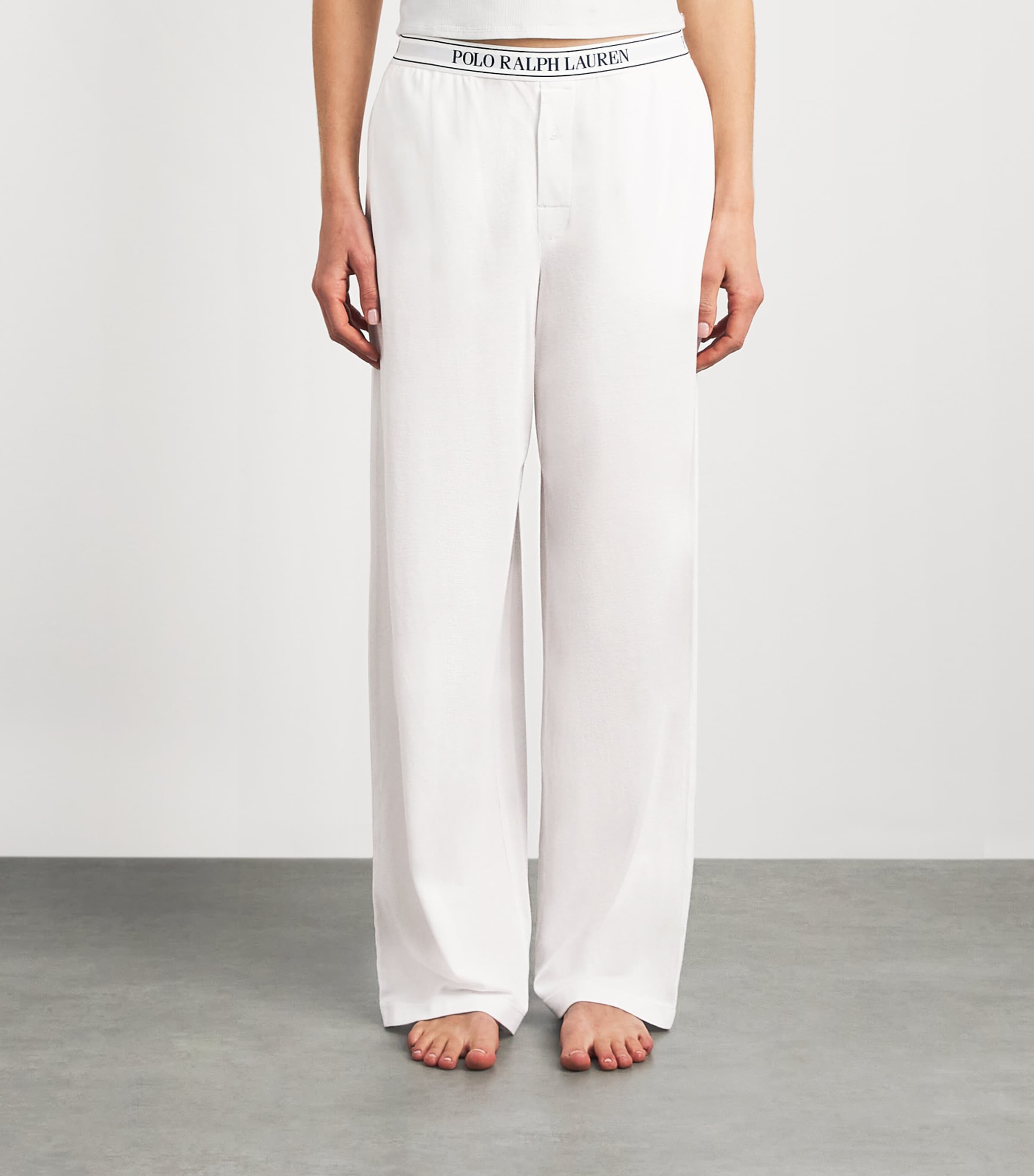 Polo Ralph Lauren Womens Pyjama Bottoms White Cloud Image 4