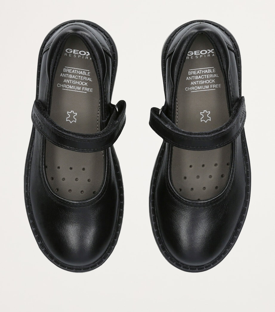 Geox Leather Casey Ballet Flats Black Image 4